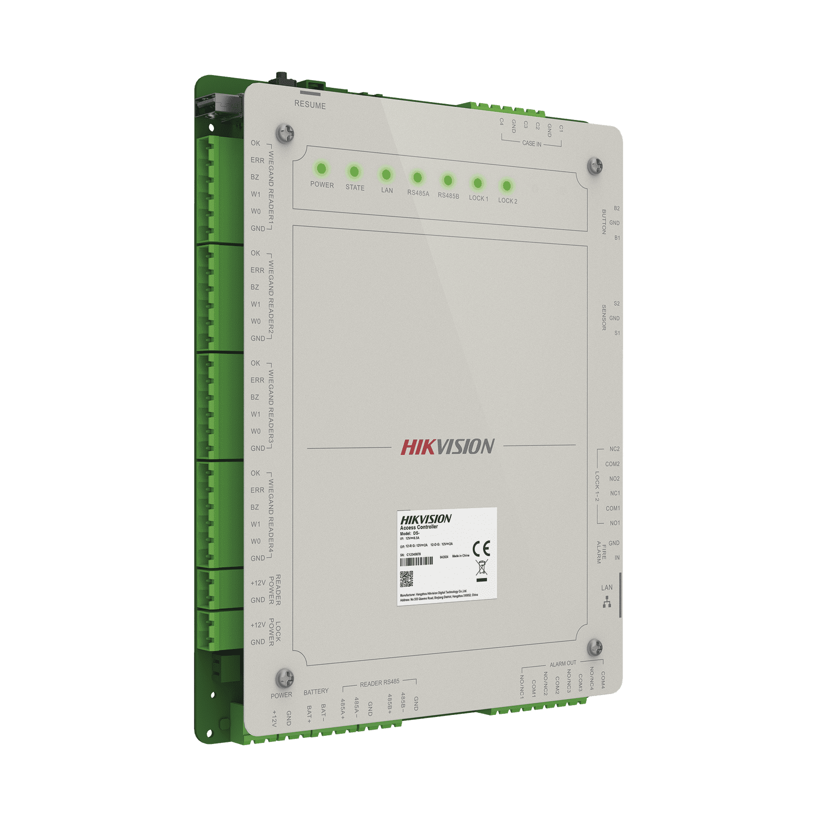 Controlador de Acceso 2 Puertas Administrable en la Nube con Hik-Connect Teams / Interfaz Web / 4 Lectores de Huella o Tarjeta / 100,000 Tarjetas / 10,000 Huellas / Incluye Gabinete y Fuente de Alimentación 12 Vcd 8 A / Soporta Batería de Re DS-K2622X - HIKVISION