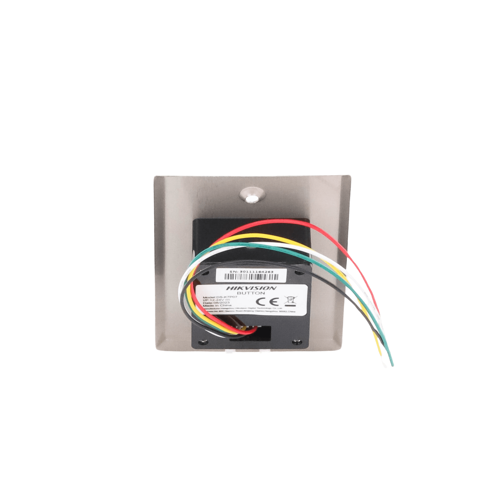 Botón Sin Contacto / Indicador LED / NO / NC / Interior / Acero Inoxidable DS-K7P07 - HIKVISION