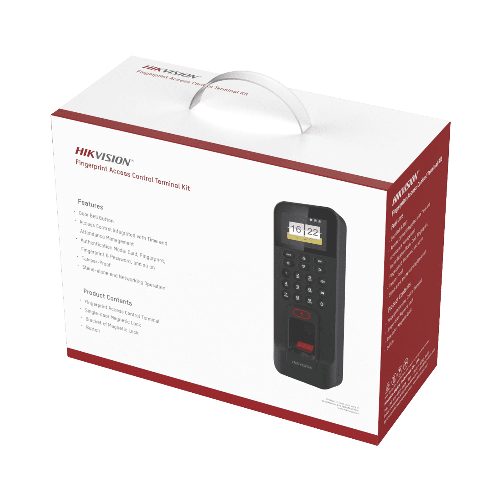 Kit de Control de Acceso TODO INCLUIDO con Lector de Huellas y Tarjetas / 3,000 Huellas / Compatible con App Hik-Connect / Incluye Electroimán  Botón de Salida y Montajes Z y L para imán (DS-K1T804) DS-KAS261 - HIKVISION