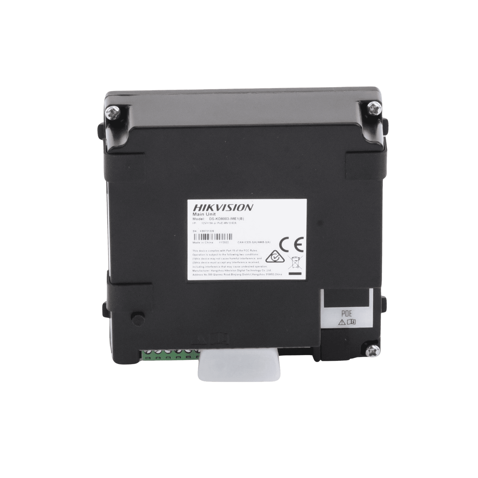Frente de calle IP 2 Megapixel para Videoportero Modular / PoE / Angulo 146° / Ultra Baja Iluminación / Exterior IP65 / WDR 120 dB DS-KD8003-IME1(B) - HIKVISION