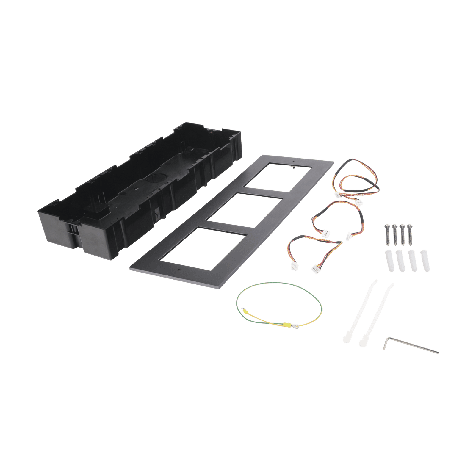 Base de 3 Espacios para EMPOTRAR Módulos de Videoporteros Hikvision DS-KD-ACF3 - HIKVISION
