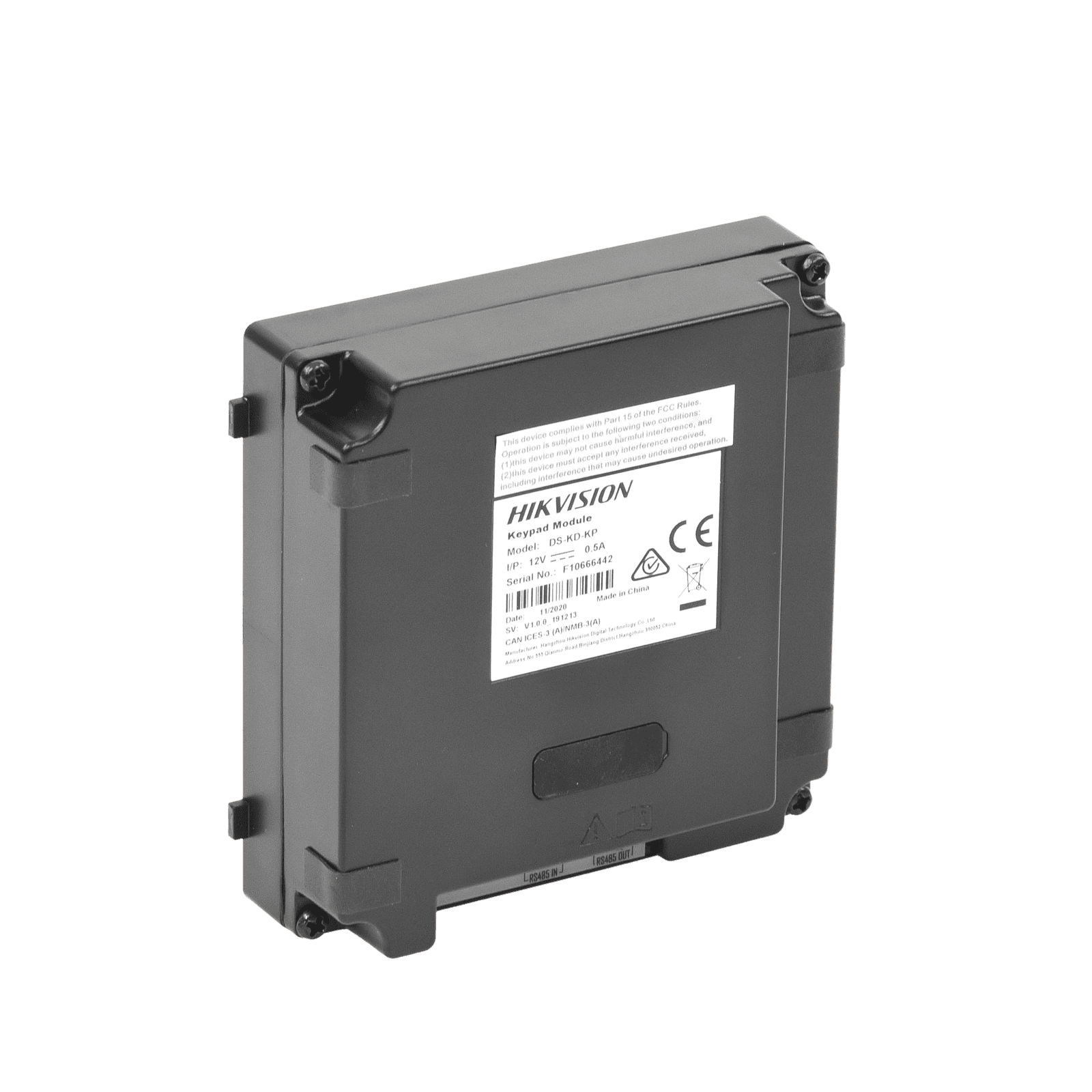 Módulo de Teclado para Frente de Calle Modular / Desbloqueo de Puerta Mediante Código / Llamada a monitor. DS-KD-KP - HIKVISION