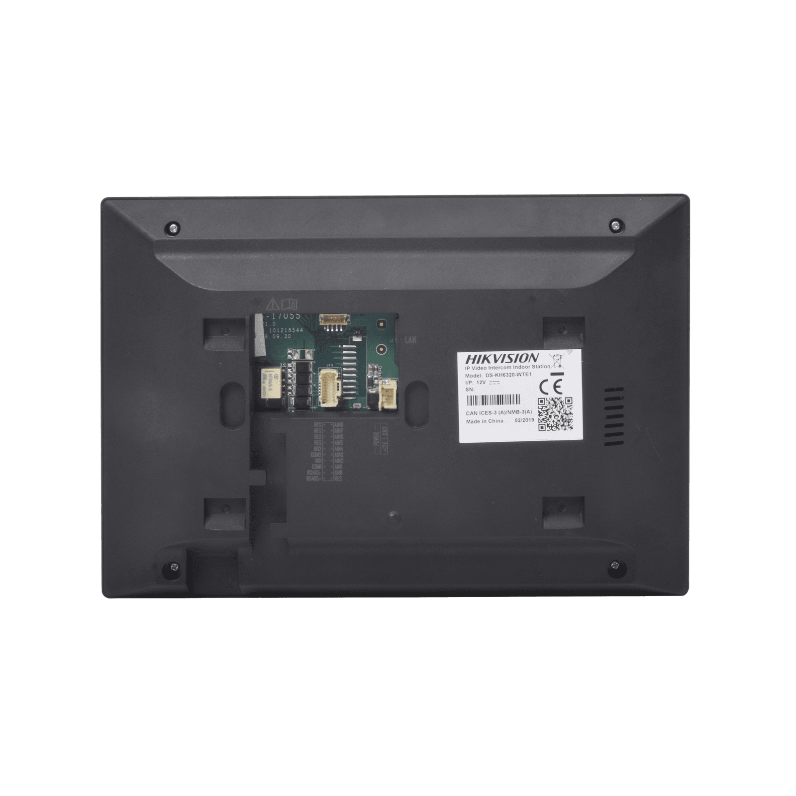 Monitor IP WiFi Touch Screen 7″ para Videoportero IP  / Vídeo en Vivo / PoE Estándar / Apertura Remota / Llamada Entre Monitores / Audio de dos vías / Policarbonato DS-KH6320-WTE1 - HIKVISION