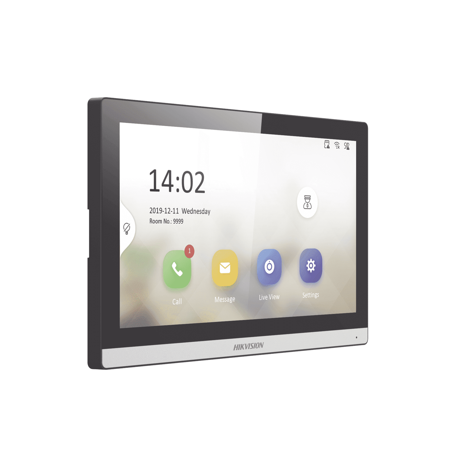 Monitor IP WiFi Touch Screen 7″ para Videoportero IP / Vídeo en Vivo / PoE Estándar / Apertura Remota / Llamada Entre Monitores / Audio bidireccional / Borde slim DS-KH6350-WTE1 - HIKVISION