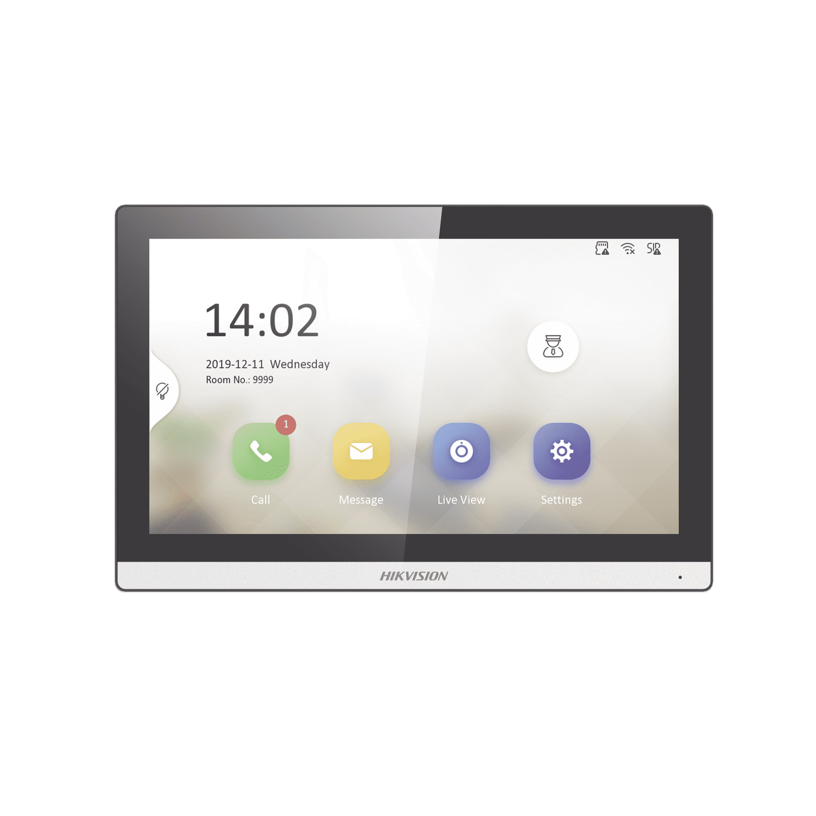 Monitor IP WiFi Touch Screen 7″ para Videoportero IP / Vídeo en Vivo / PoE Estándar / Apertura Remota / Llamada Entre Monitores / Audio bidireccional / Borde slim DS-KH6350-WTE1 - HIKVISION