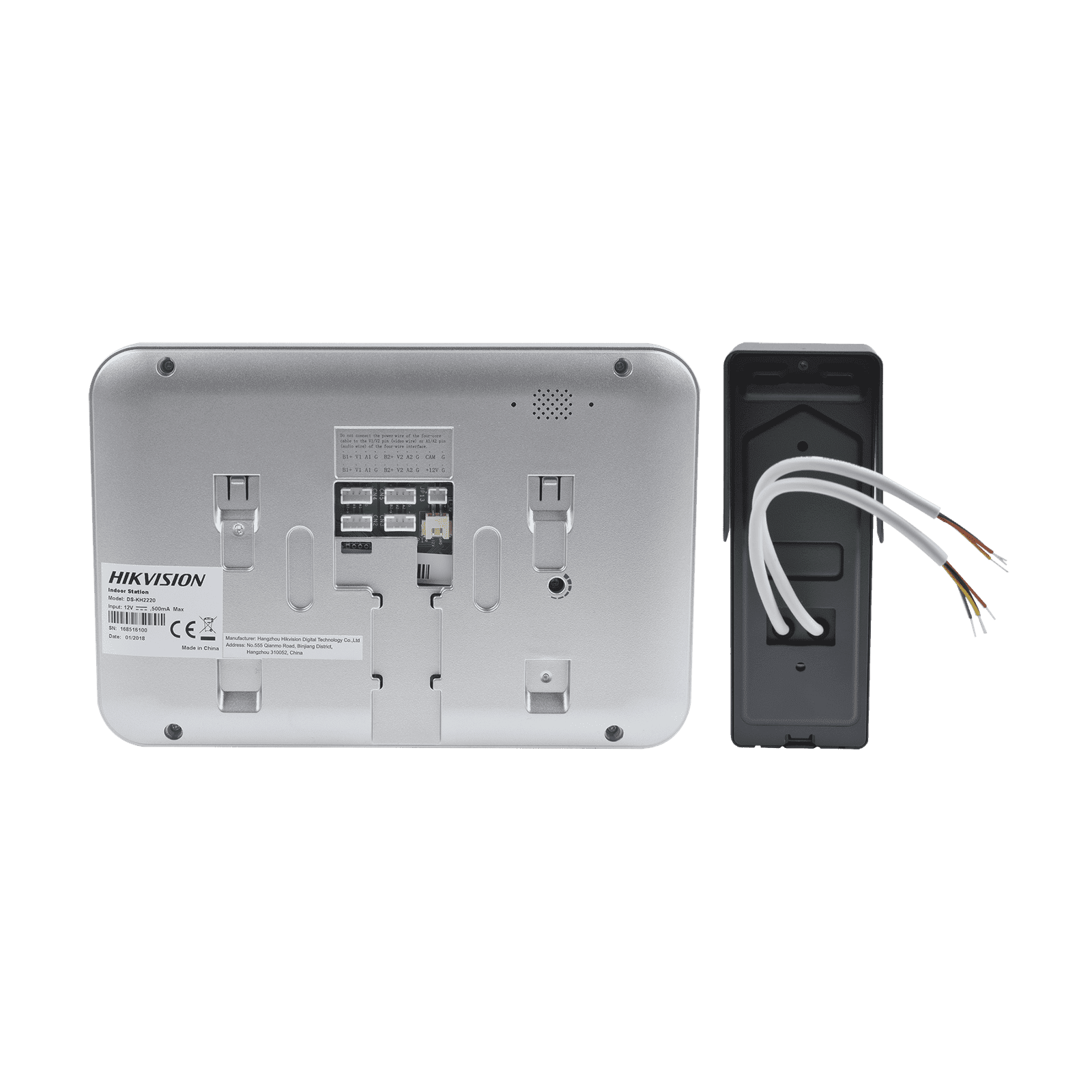 Kit de Videoportero Analógico con Pantalla LCD a Color de 7″ / Frente de Calle para Exterior IP65 / Salida de Relevador DS-KIS203-T - HIKVISION