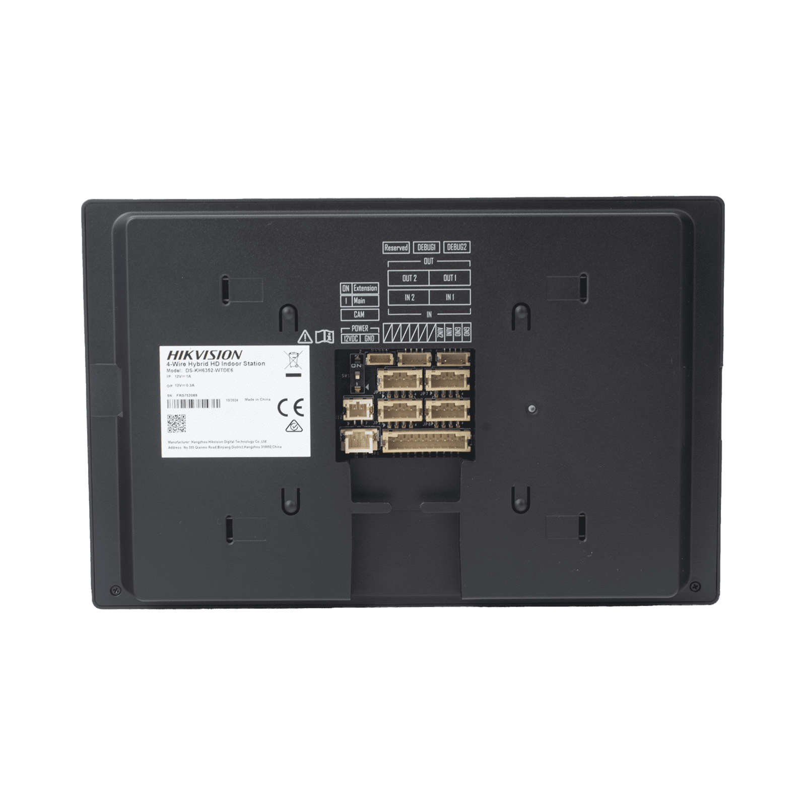 Kit de Videoportero Hibrido TurboHD con Pantalla LCD touch de 7″ Wi-Fi / Frente de Calle para Exterior de Policarbonato / 720p (1 Megapíxel )130° de Visión (Gran Angular) / Llamada a App Hik-Connect DS-KIS312-P - HIKVISION