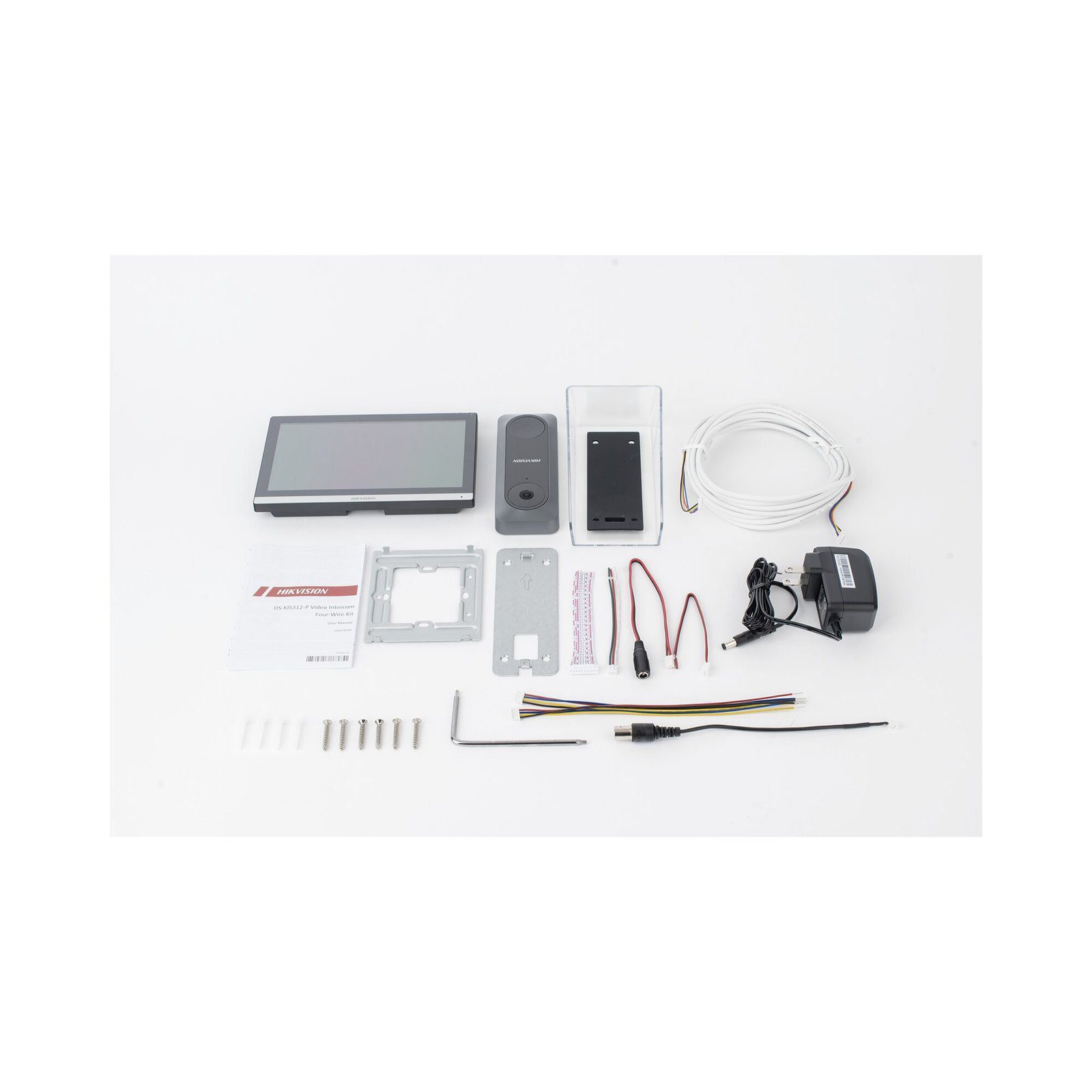 Kit de Videoportero Hibrido TurboHD con Pantalla LCD touch de 7″ Wi-Fi / Frente de Calle para Exterior de Policarbonato / 720p (1 Megapíxel )130° de Visión (Gran Angular) / Llamada a App Hik-Connect DS-KIS312-P - HIKVISION