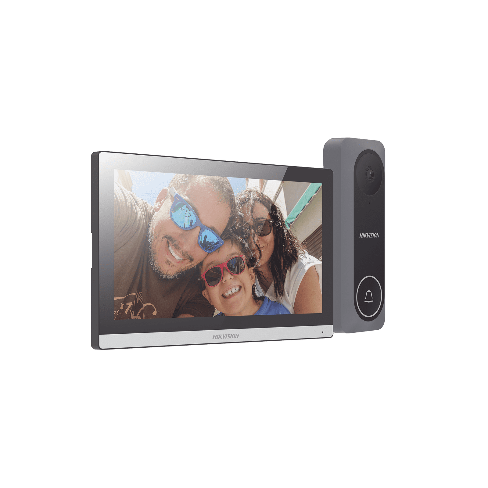 Kit de Videoportero Hibrido TurboHD con Pantalla LCD touch de 7″ Wi-Fi / Frente de Calle para Exterior de Policarbonato / 720p (1 Megapíxel )130° de Visión (Gran Angular) / Llamada a App Hik-Connect DS-KIS312-P - HIKVISION