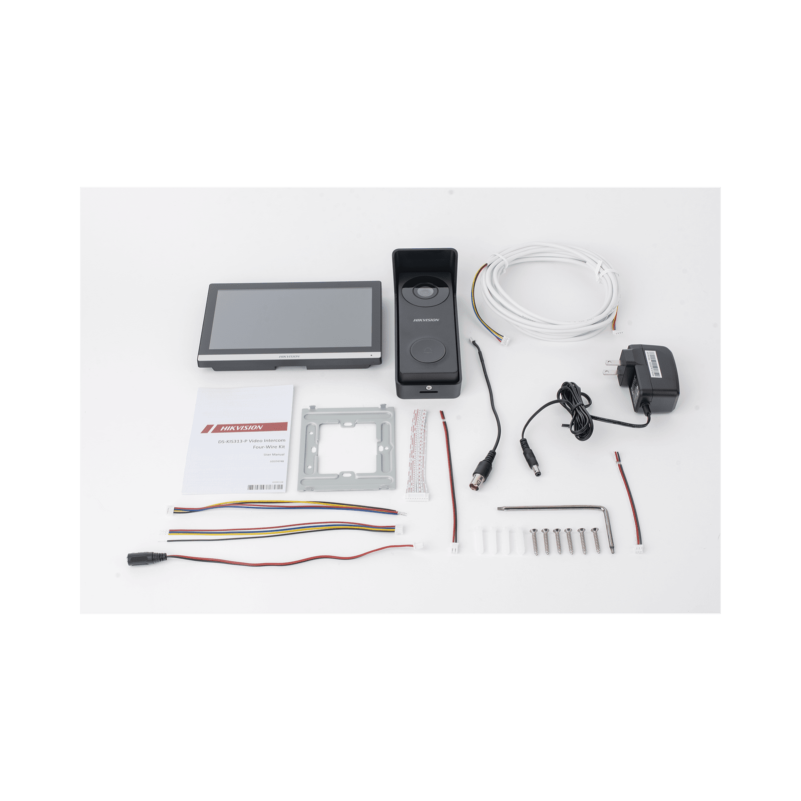 Kit de Videoportero Hibrido TurboHD con Pantalla LCD touch de 7″ Wi-Fi / Frente de Calle para Exterior Metalico / 720p (1 Megapíxel )117° de Visión (Gran Angular) / Llamada a App Hik-Connect DS-KIS313-P - HIKVISION