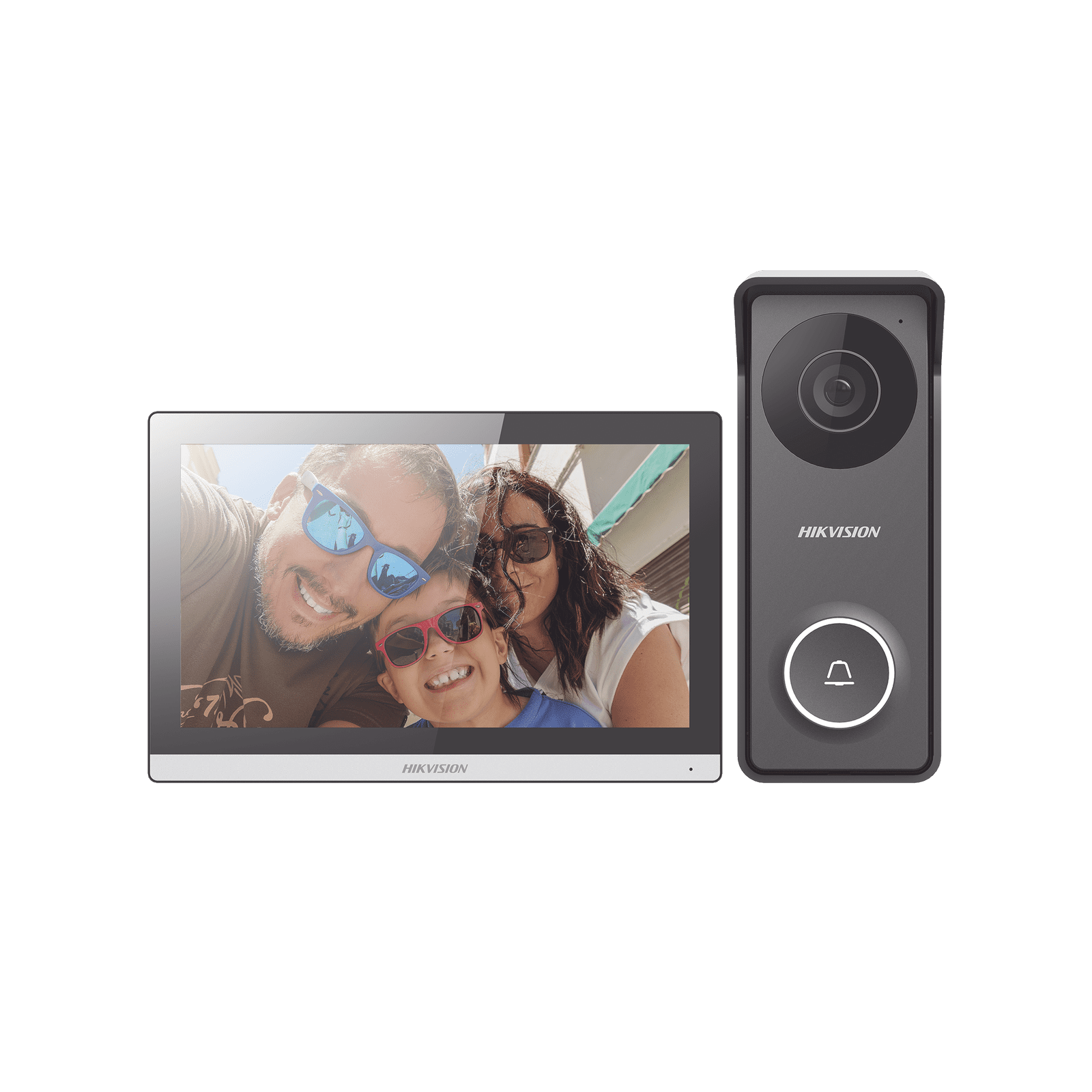 Kit de Videoportero Hibrido TurboHD con Pantalla LCD touch de 7″ Wi-Fi / Frente de Calle para Exterior Metalico / 720p (1 Megapíxel )117° de Visión (Gran Angular) / Llamada a App Hik-Connect DS-KIS313-P - HIKVISION