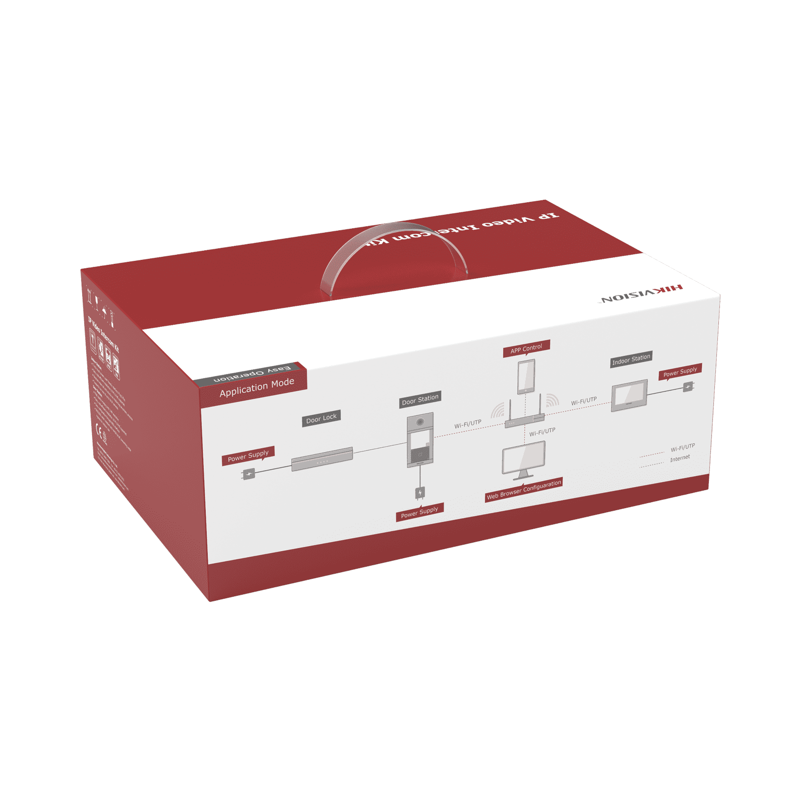 Kit de Videoportero IP PoE Estandar con llamada a App de Smartphone (Hik-Connect) / Apertura con Tarjeta MIFARE / Frente de calle IK08 & IP65 / Soporta 2 puertas DS-KIS604-P(C) - HIKVISION