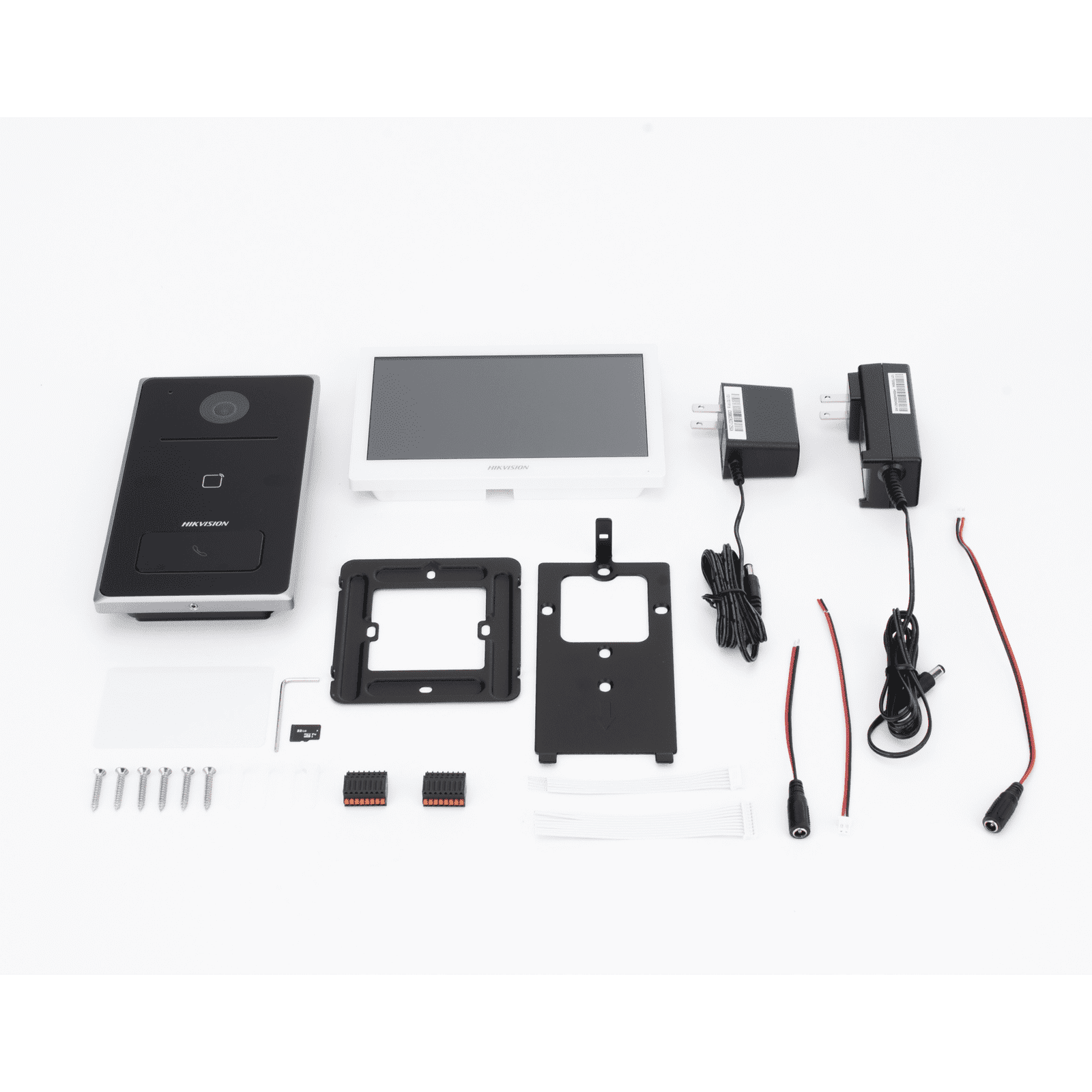 Kit de Videoportero IP / Frente de calle para exterior / 2MP / Lector de Tarjeta MiFARE / Monitor Interior / WiFi / Pantalla de 7″ Touch DS-KIS608-P - HIKVISION