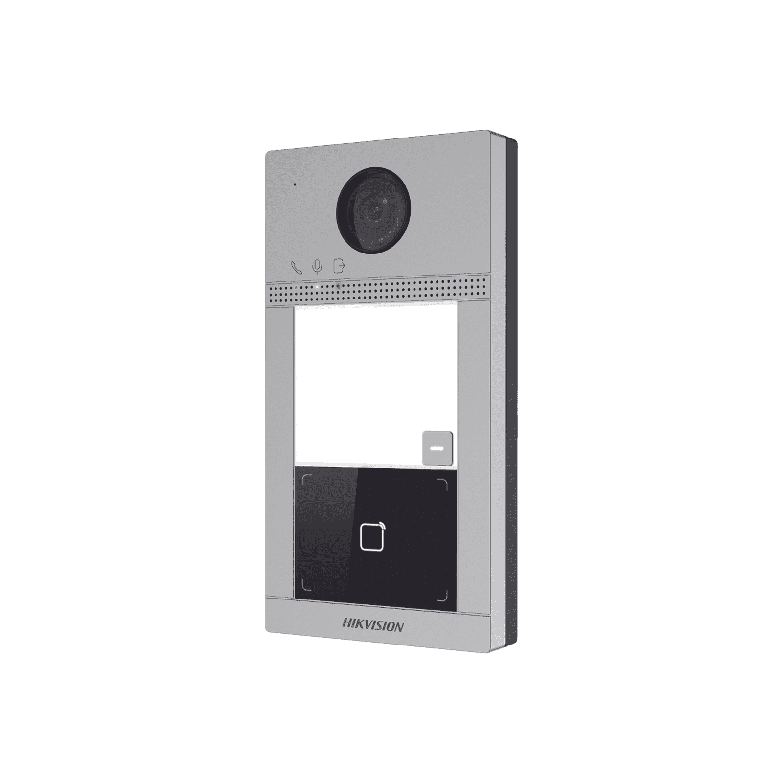Videoportero IP 2 Megapixel / Llamada y Apertura Remota desde App Hik-Connect / PoE / Exterior IP65 + Antivandalico IK08 / 1 Departamento / Apertura con Tarjeta / Soporta 2 Puertas y hasta 6 Monitores DS-KV8113-WME1(C) - HIKVISION