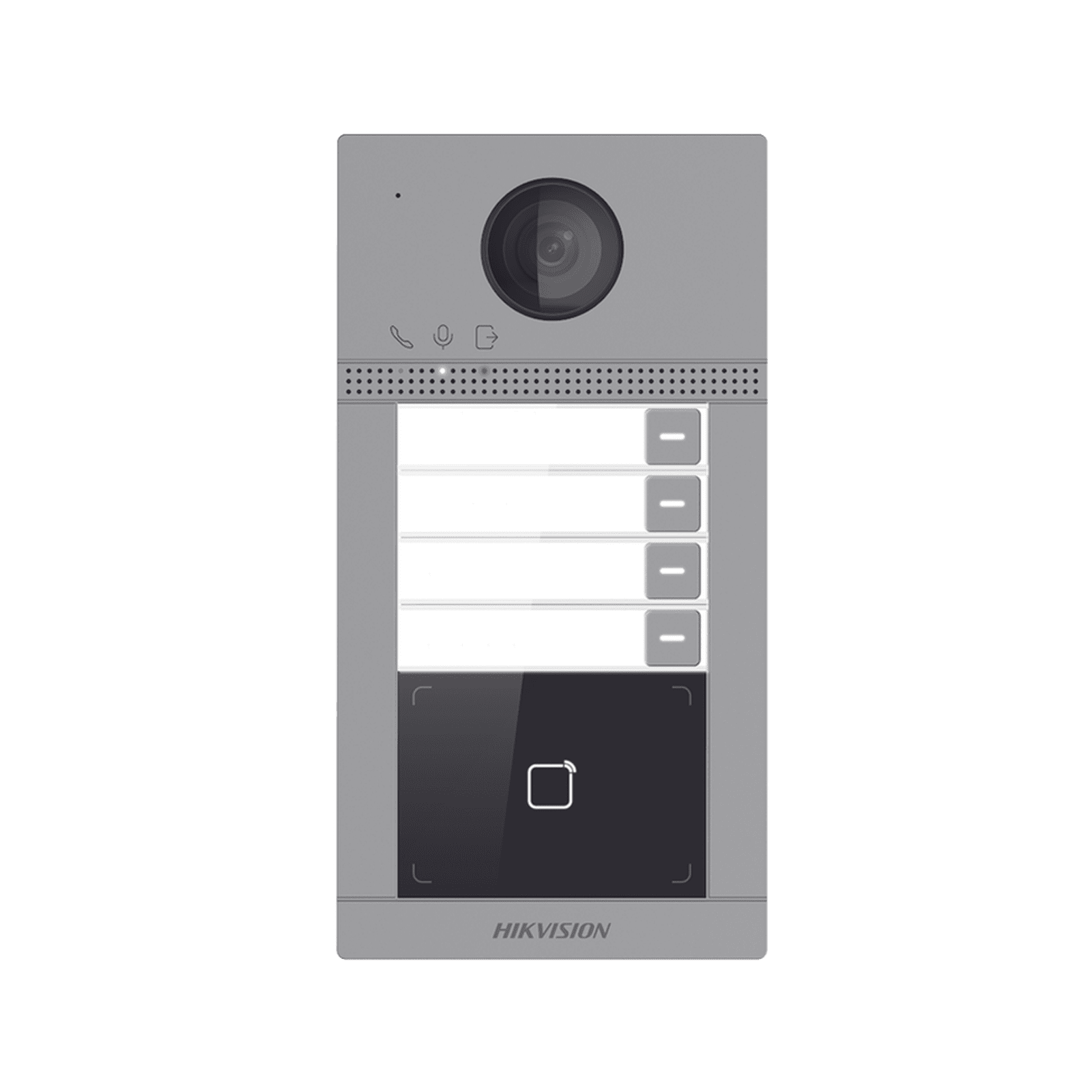 Videoportero IP 2 Megapixel / Llamada y Apertura Remota desde App Hik-Connect (Requiere monitor )/ PoE / Exterior IP65 + Antivandalico IK08 / 4 Departamento / Apertura con Tarjeta / Soporta 2 Puertas y hasta 6 Monitores DS-KV8413-WME1(C) - HIKVISION