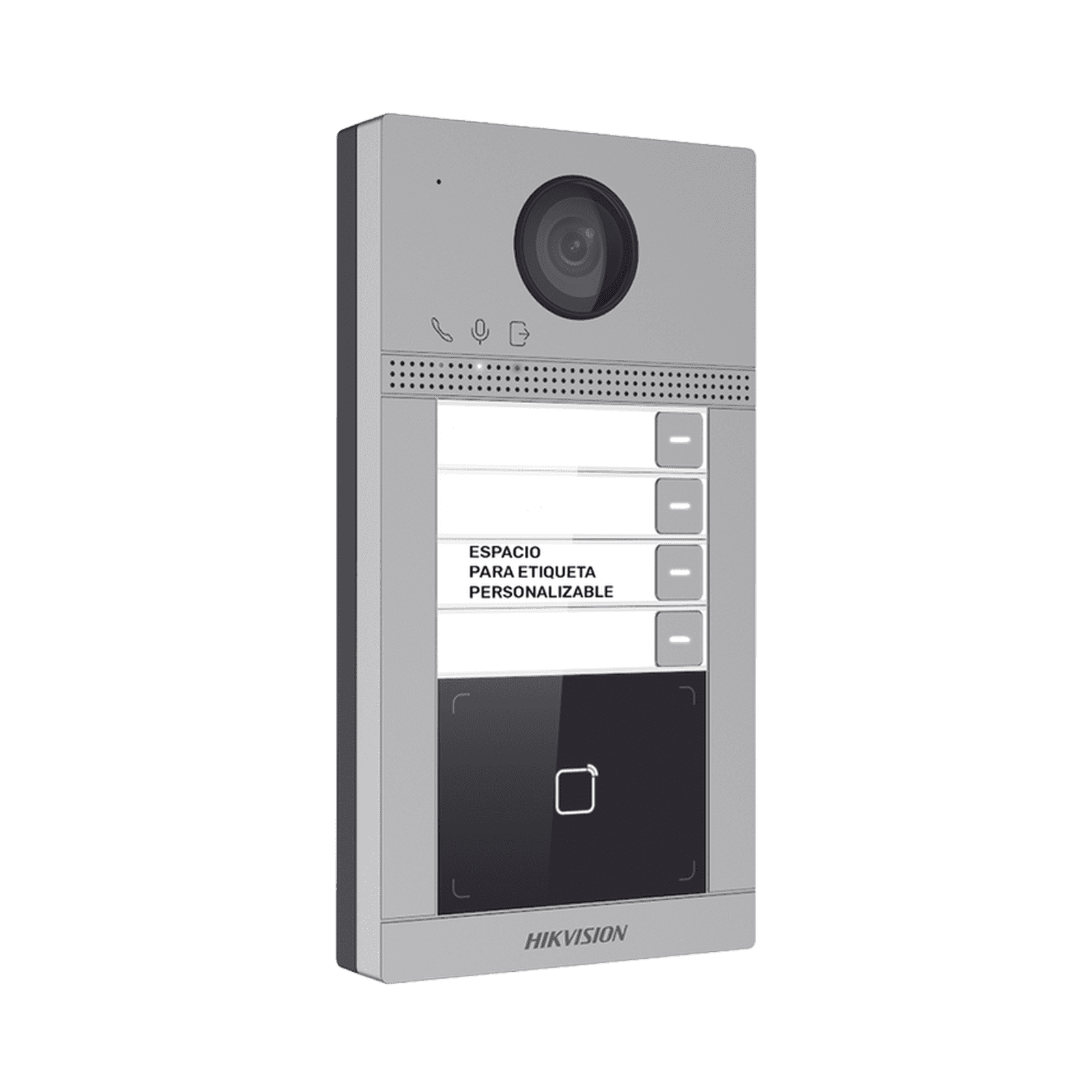 Videoportero IP 2 Megapixel / Llamada y Apertura Remota desde App Hik-Connect (Requiere monitor )/ PoE / Exterior IP65 + Antivandalico IK08 / 4 Departamento / Apertura con Tarjeta / Soporta 2 Puertas y hasta 6 Monitores DS-KV8413-WME1(C) - HIKVISION