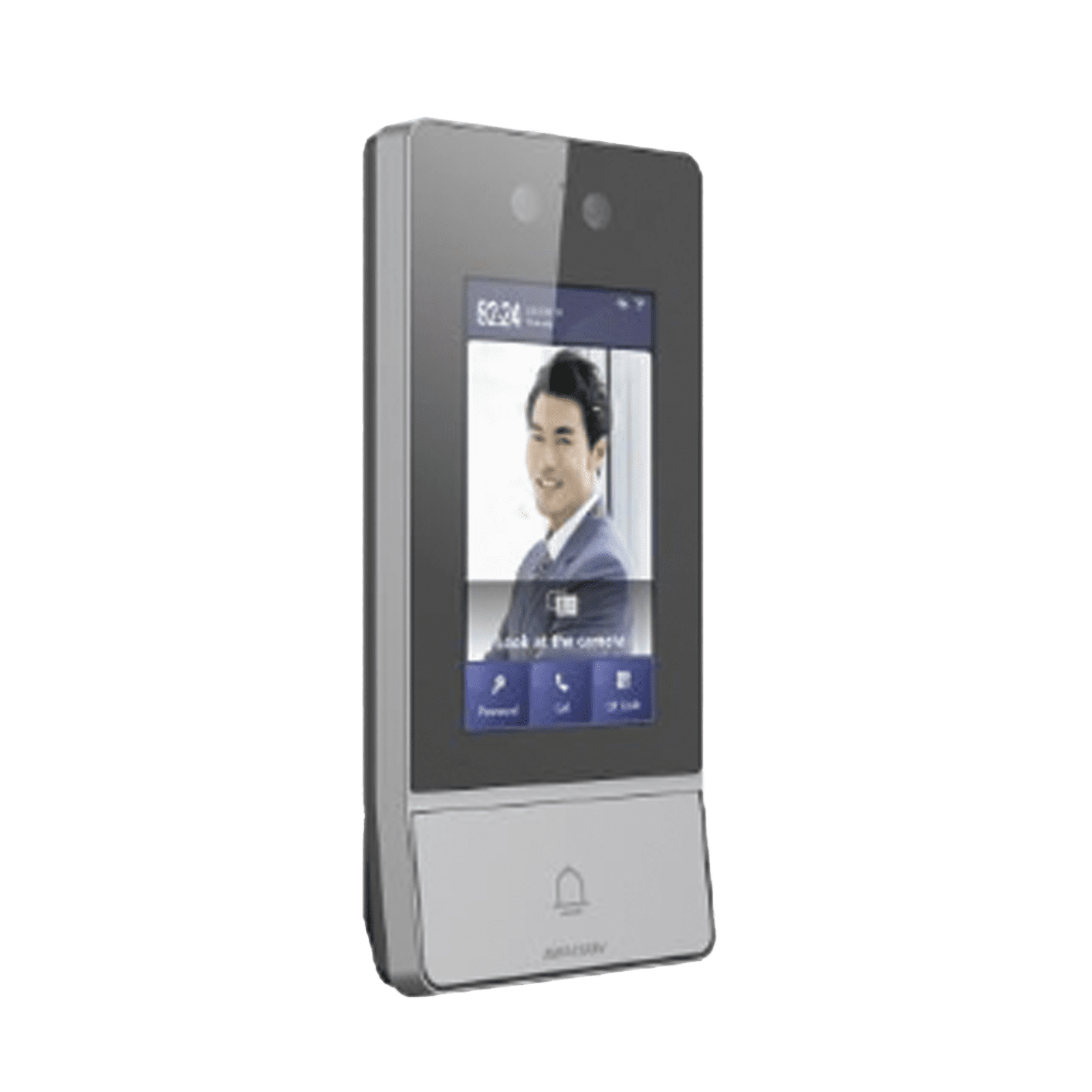 Videoportero IP 2 Megapixel / Llamada y Apertura Remota desde App Hik-Connect / Reconocimiento Facial / Panel touch 4.3″/ Exterior IP65 + Antivandalico IK08 / Botón mecanico de llamada / PoE / 1 Departamento / Apertura con Tarjeta, Codigo PIN DS-KV9503-WBE1 - HIKVISION