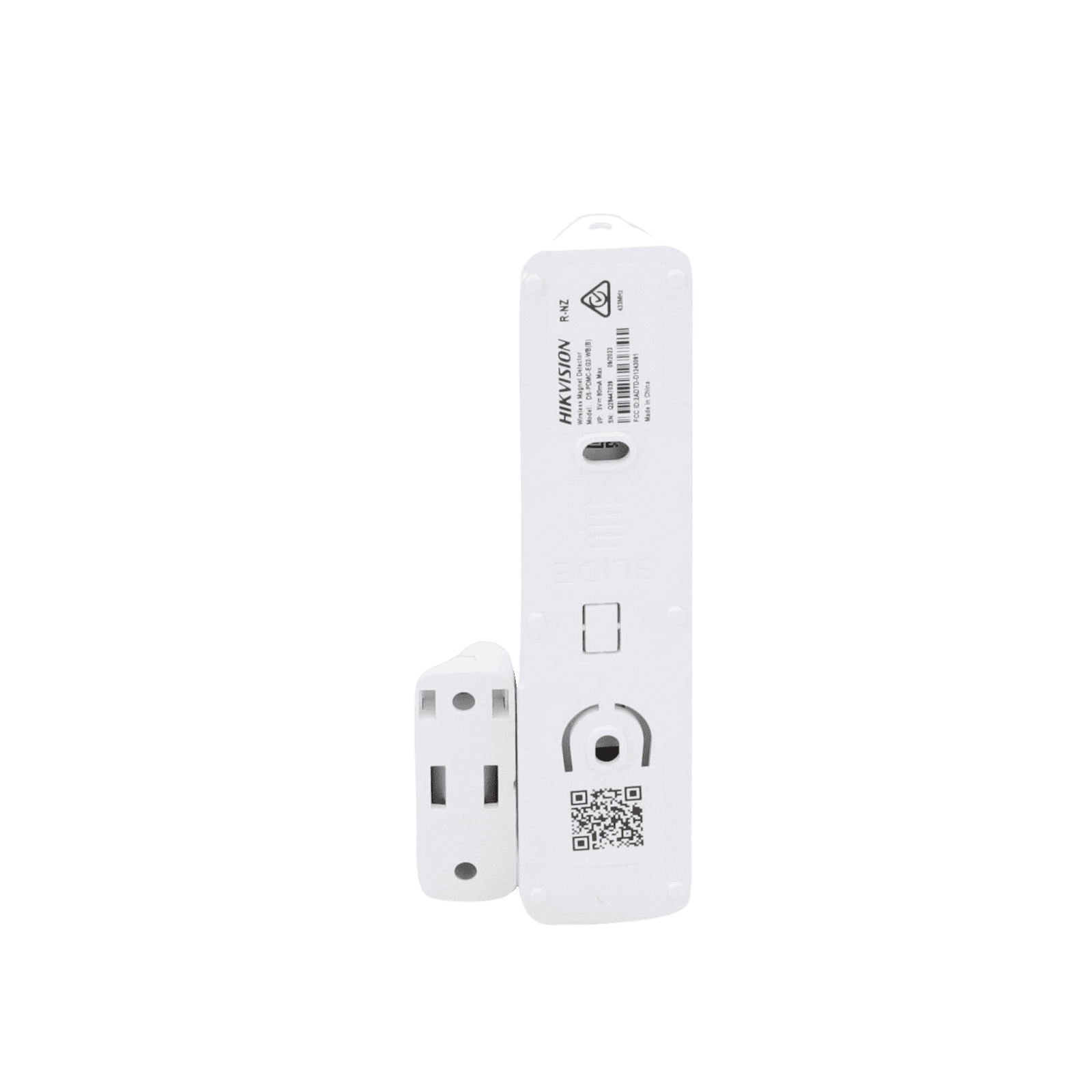 (AX PRO) Contacto Magnético Inalámbrico + 2 ZONAS PARA AGREGAR SENSORES CABLEADOS / 3 en 1 / Soporta 2 Zonas Cableadas DS-PDMC-EG2-WB(B) - HIKVISION