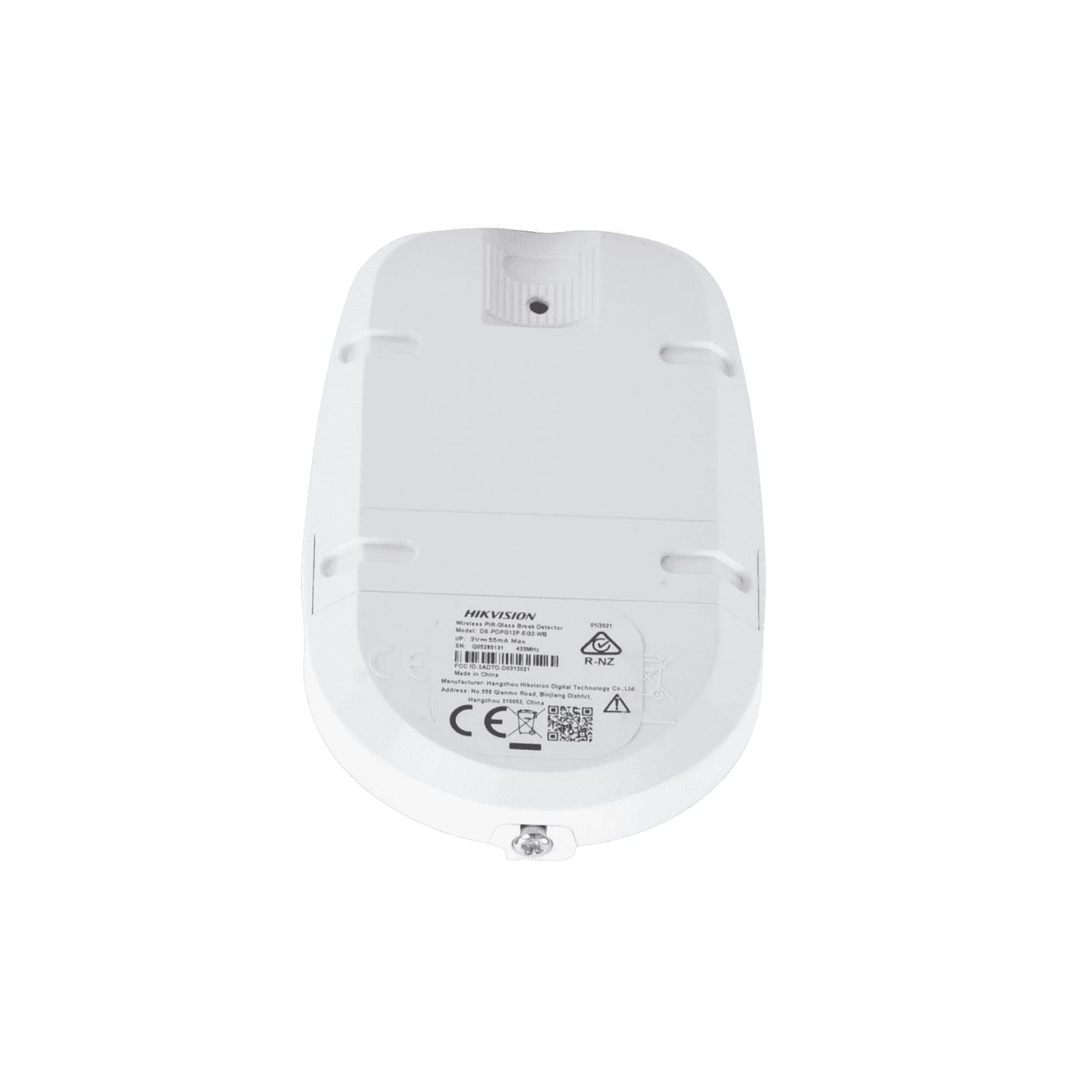 (AX PRO) Sensor de Movimiento y Ruptura de Cristal Inalámbrico / Rango de Detección PIR de 12 mts / Ángulo de 85.9° de Cobertura PIR / Rango de Detección de Ruptura 8 mts / Ángulo de 120° de Cobertura de Ruptura DS-PDPG12P-EG2-WB - HIKVISION