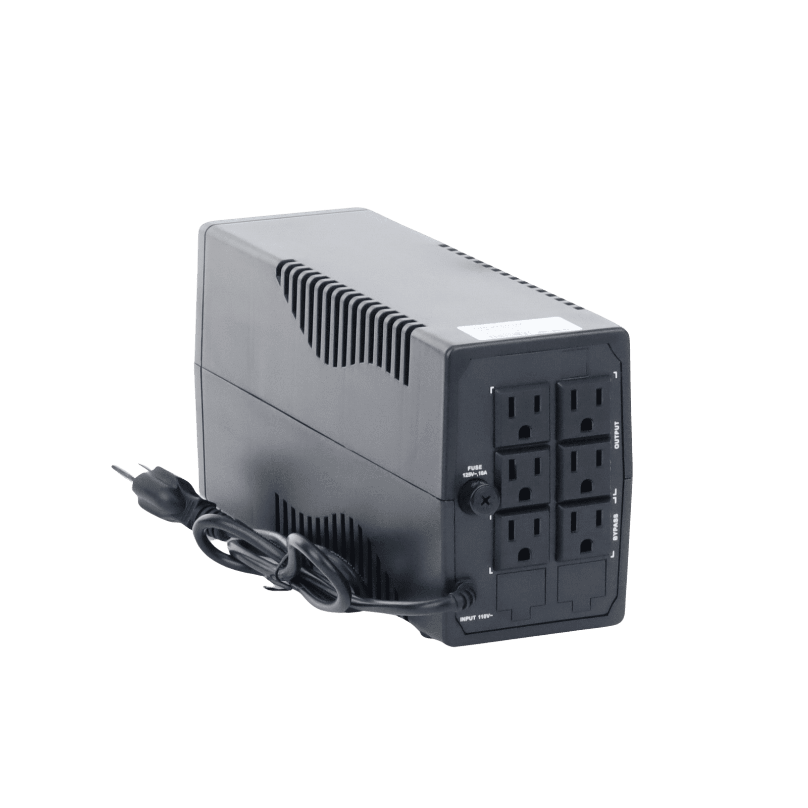 UPS de 1000 VA / 600 W / Protección Contra Sobrecarga y Descarga / Entrada y Salida 120 VCA / 6 Tomas NEMA 5-15R (4 con Respaldo y 2 sin Respaldo) DS-UPS1000-X - HIKVISION