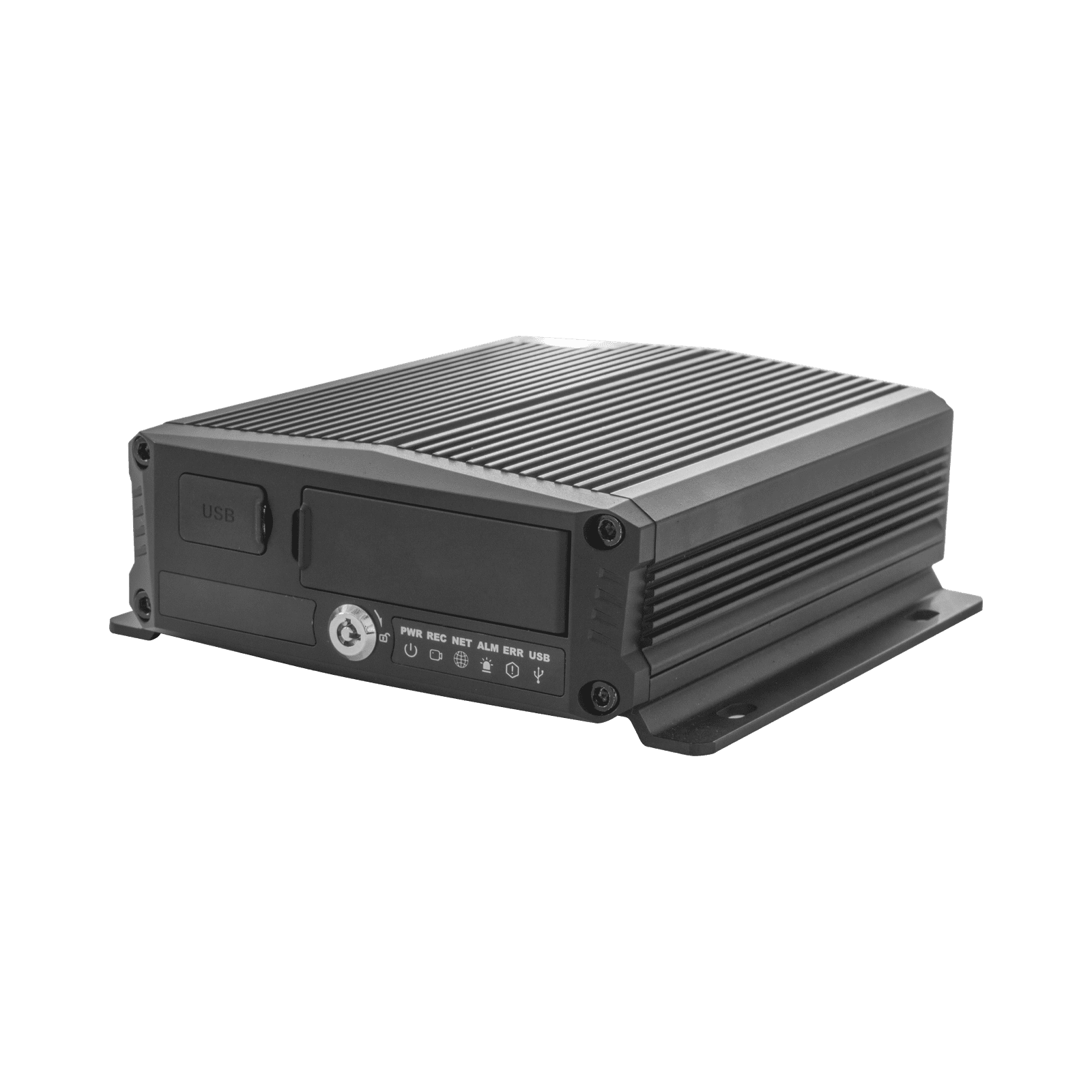 DVR Móvil / Multiplataforma / 4 Canales AHD + 2 canales IP/ Almacenamiento en Memoria Micro SD / H.265 / Chip IA Embebido / Soporta 4G / GPS XMR406NAHD - STREAMAX