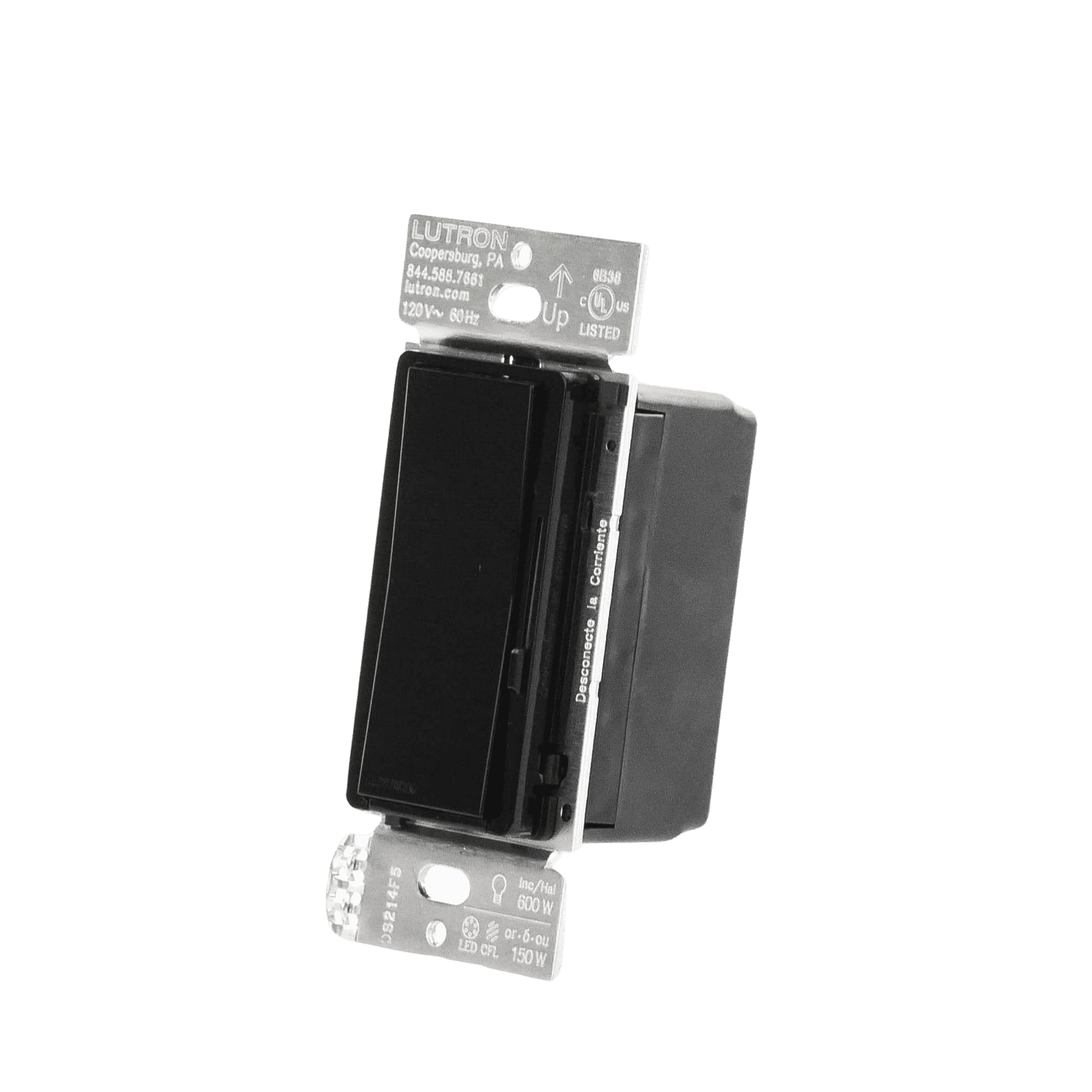 (Caseta Wireless) Atenuador de pared. Aumenta/Disminuye Intensidad de Iluminación. No requiere cable neutro. 150W LED / 600W INC/HAL DVRF6LBL - LUTRON CASETA WIRELESS