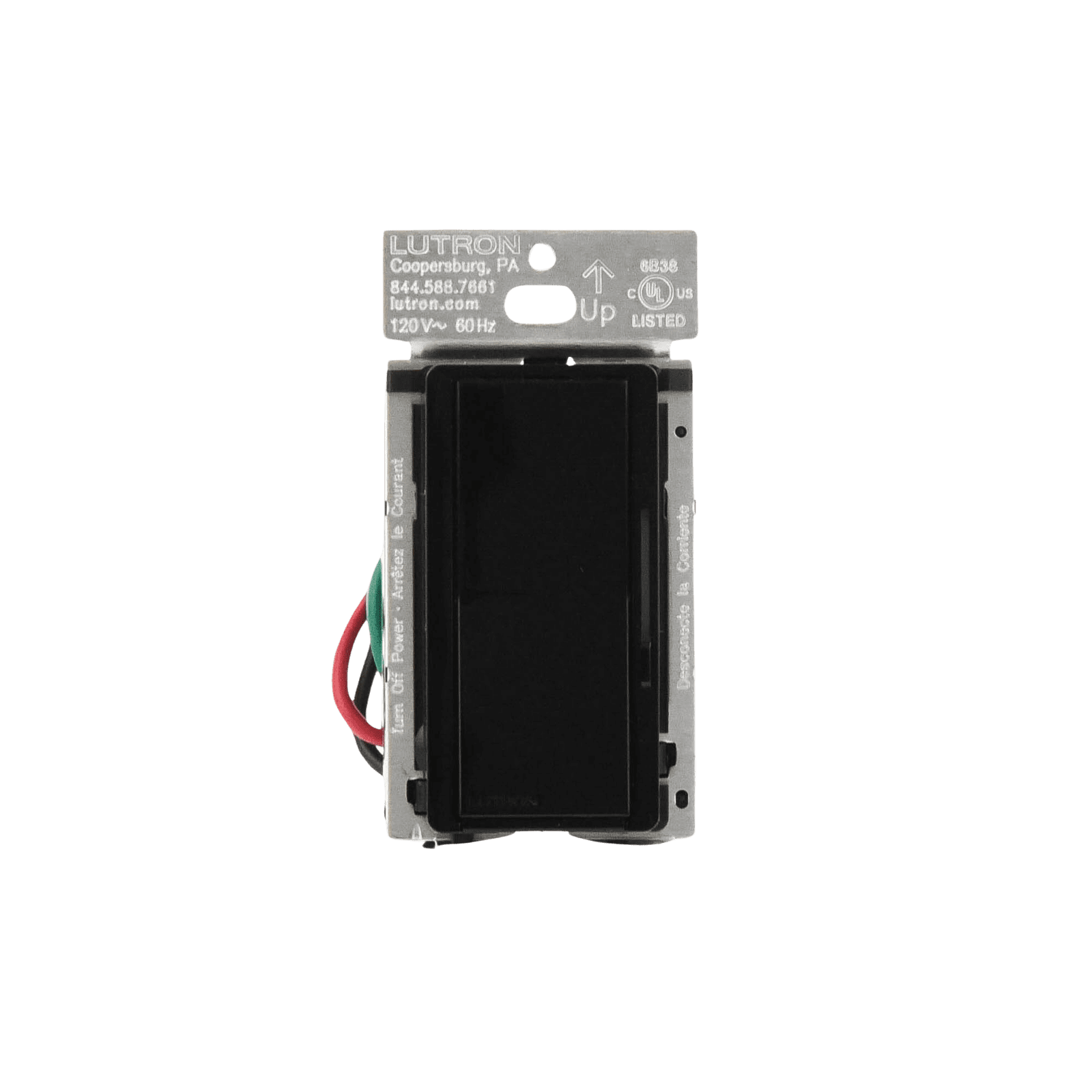 (Caseta Wireless) Atenuador de pared. Aumenta/Disminuye Intensidad de Iluminación. No requiere cable neutro. 150W LED / 600W INC/HAL DVRF6LBL - LUTRON CASETA WIRELESS