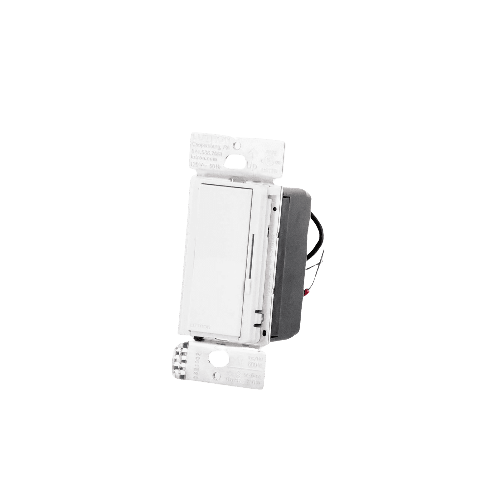 (Caseta Wireless) DIVA Atenuador de pared. Aumenta/Disminuye Intensidad de Iluminación. No requiere cable neutro. 150W LED / 600W INC/HAL DVRF6LWH - LUTRON CASETA WIRELESS