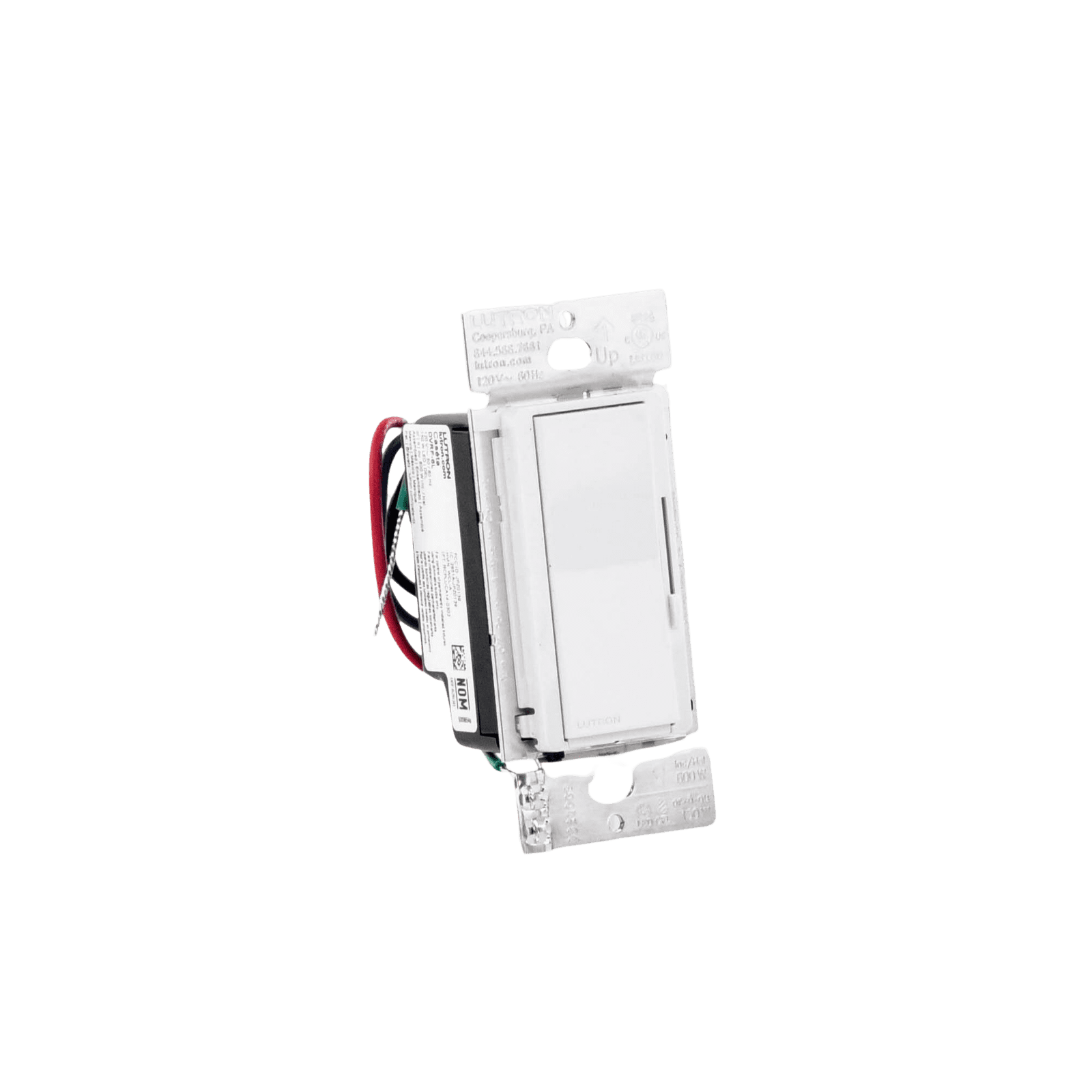 (Caseta Wireless) DIVA Atenuador de pared. Aumenta/Disminuye Intensidad de Iluminación. No requiere cable neutro. 150W LED / 600W INC/HAL DVRF6LWH - LUTRON CASETA WIRELESS