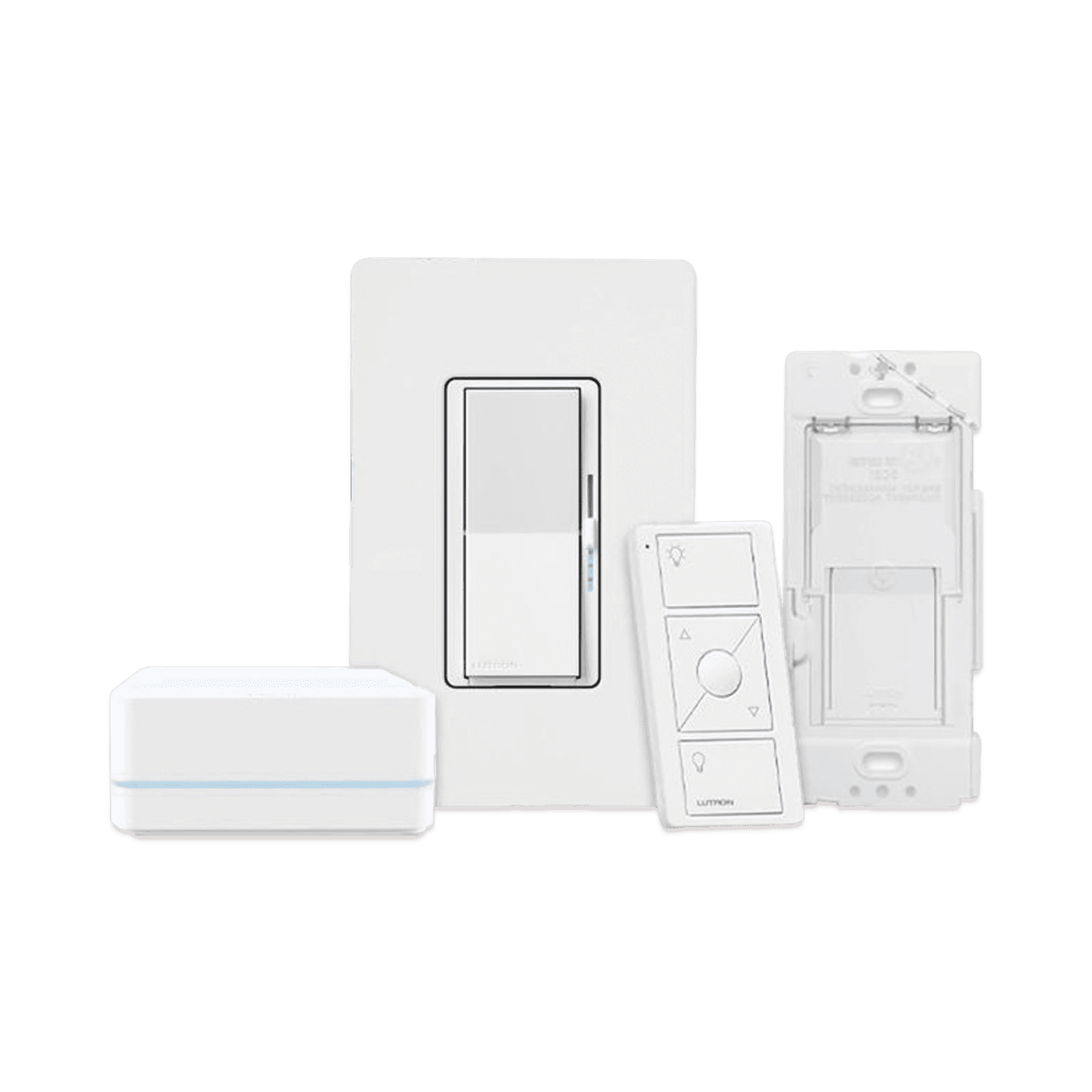 (Caseta Wireless) Kit Hub controlador, atenuador, control remoto PICO, base de pared y tapa. DVRFBDG1D - LUTRON CASETA WIRELESS
