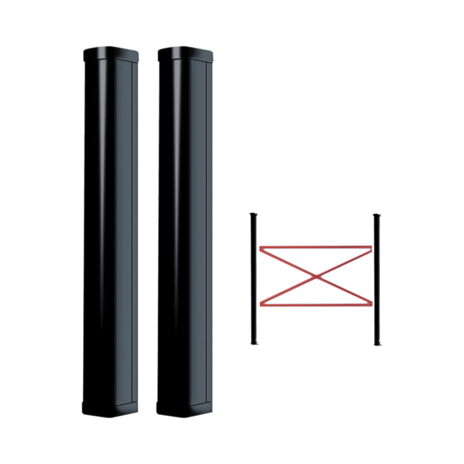 Detector Fotoeléctrico de 100 cm de Altura / Tipo Cortina para Detección Perimetral / Baterías de respaldo / Cobertura de 100 metros en exterior / Alimentación a 110/220VAC / 100 cm de Alto SMA810 - Politec