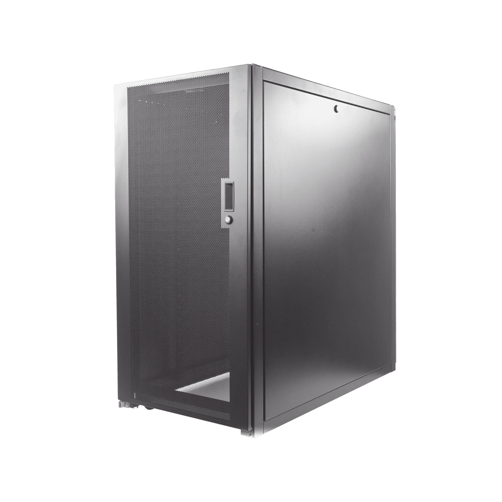 Gabinete Profesional de Telecomunicaciones, de Piso, 24 UR, 600 mm de Ancho y 1070 mm de Profundidad, Color Negro E6412B2 - PANDUIT