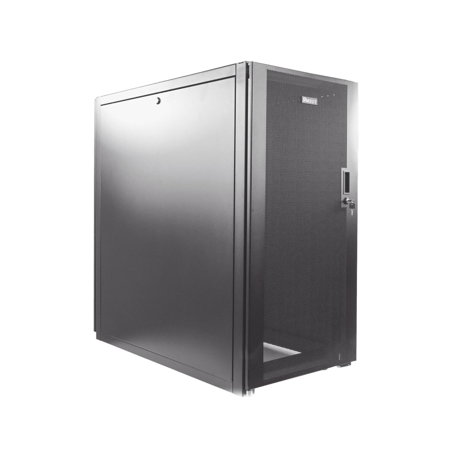 Gabinete Profesional de Telecomunicaciones, de Piso, 24 UR, 600 mm de Ancho y 1070 mm de Profundidad, Color Negro E6412B2 - PANDUIT