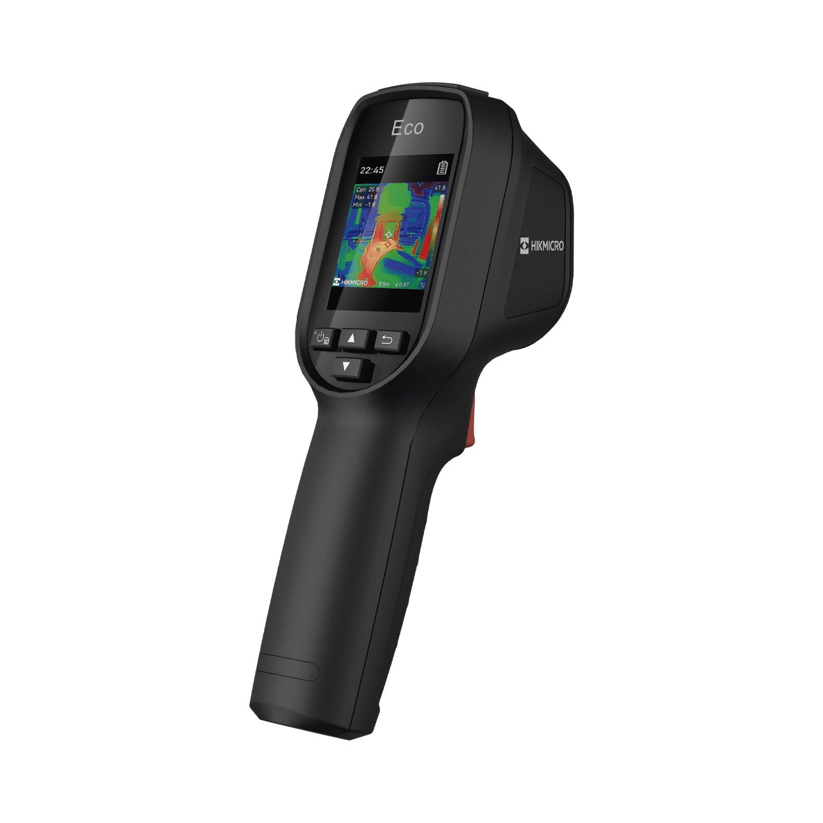 ECO – Cámara Termográfica Portátil / Resolución 96 x 96 / Lente 1.35 mm / Pantalla LCD 2.4″ / IP54  / Memoria interna 4 Gb HM-TP30-1AQF-ECO - HIKMICRO