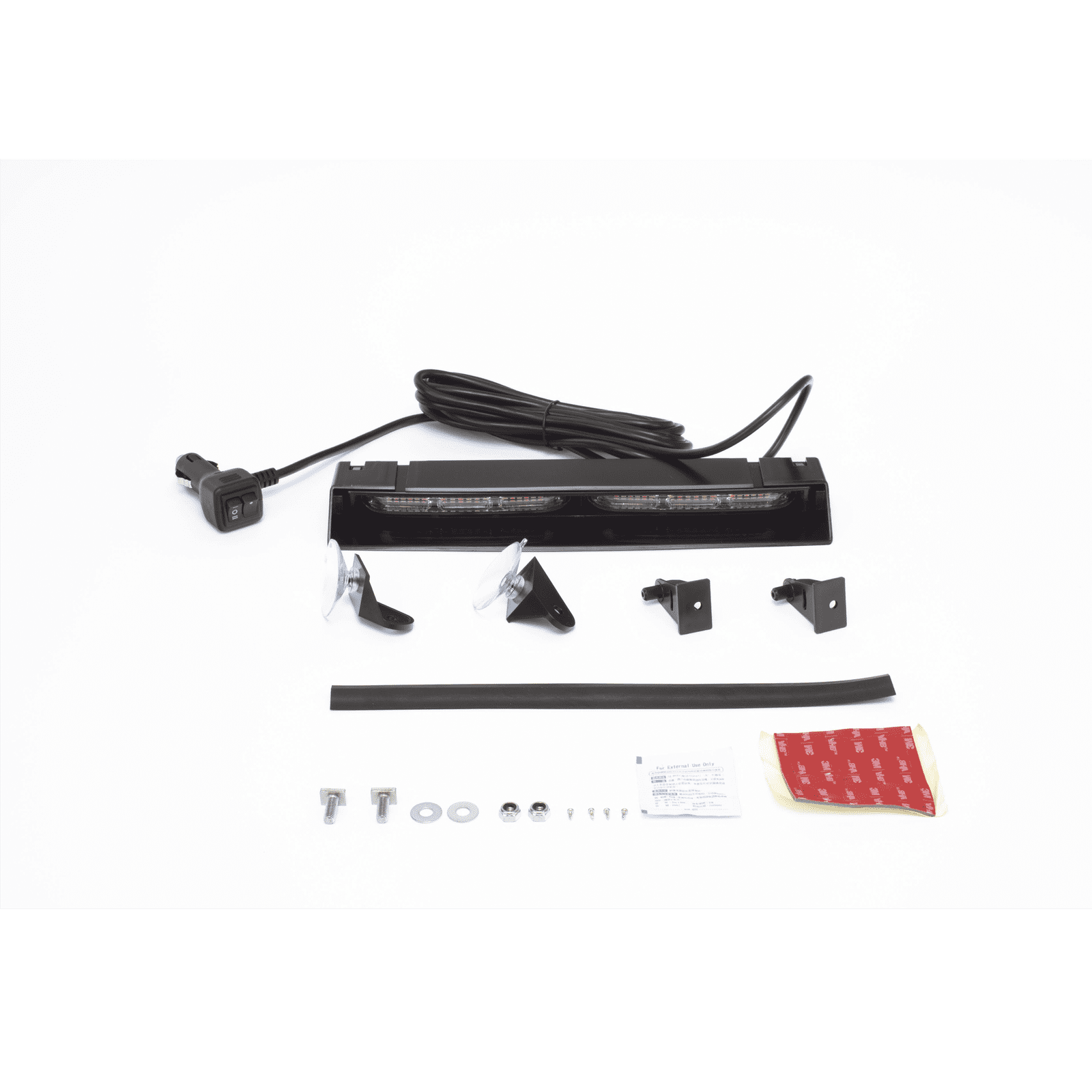 Luz Direccional de Visera, 12-24 Vcc con enchufe vehicular, doble cabezal, dual color, ámbar/blanco ED5051VDL2AW - ECCO