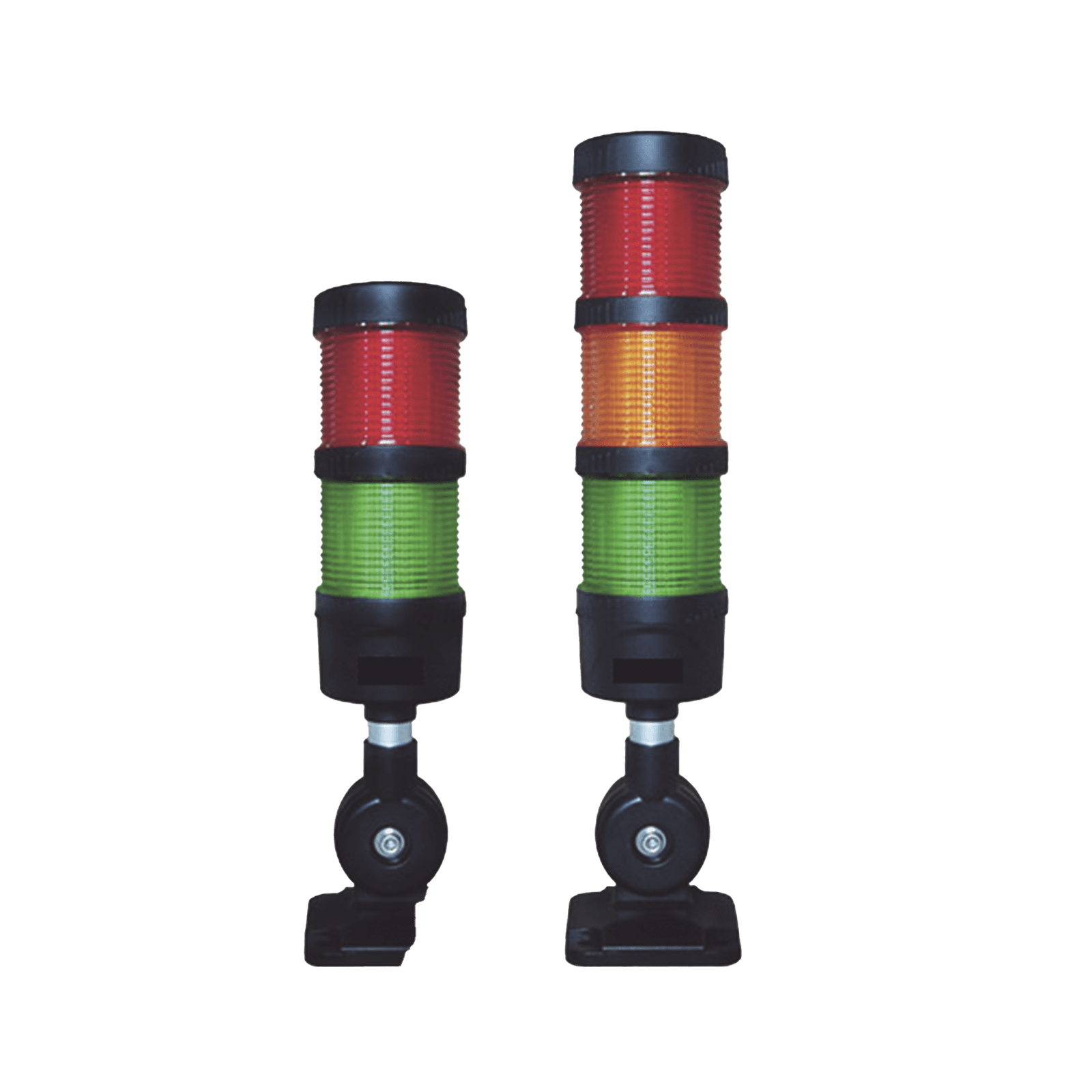 Torre LED Indicadora de estado de 3 niveles color Rojo, Ámbar y Verde, con Buzzer integrado a 85 dB,  a 110-240 VCA con Montaje incluido de 60 mm de diámetro EI-3-RAG-110240 - EPCOM INDUSTRIAL SIGNALING