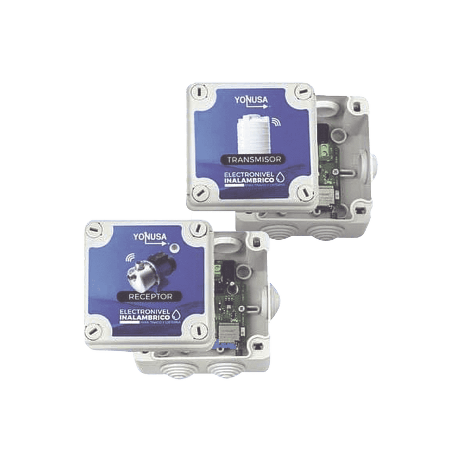 KIT Transmisor / Receptor Electronivel / 1 KM Linea de Vista / Para tinaco y cisterna EIL1K0V1 - YONUSA