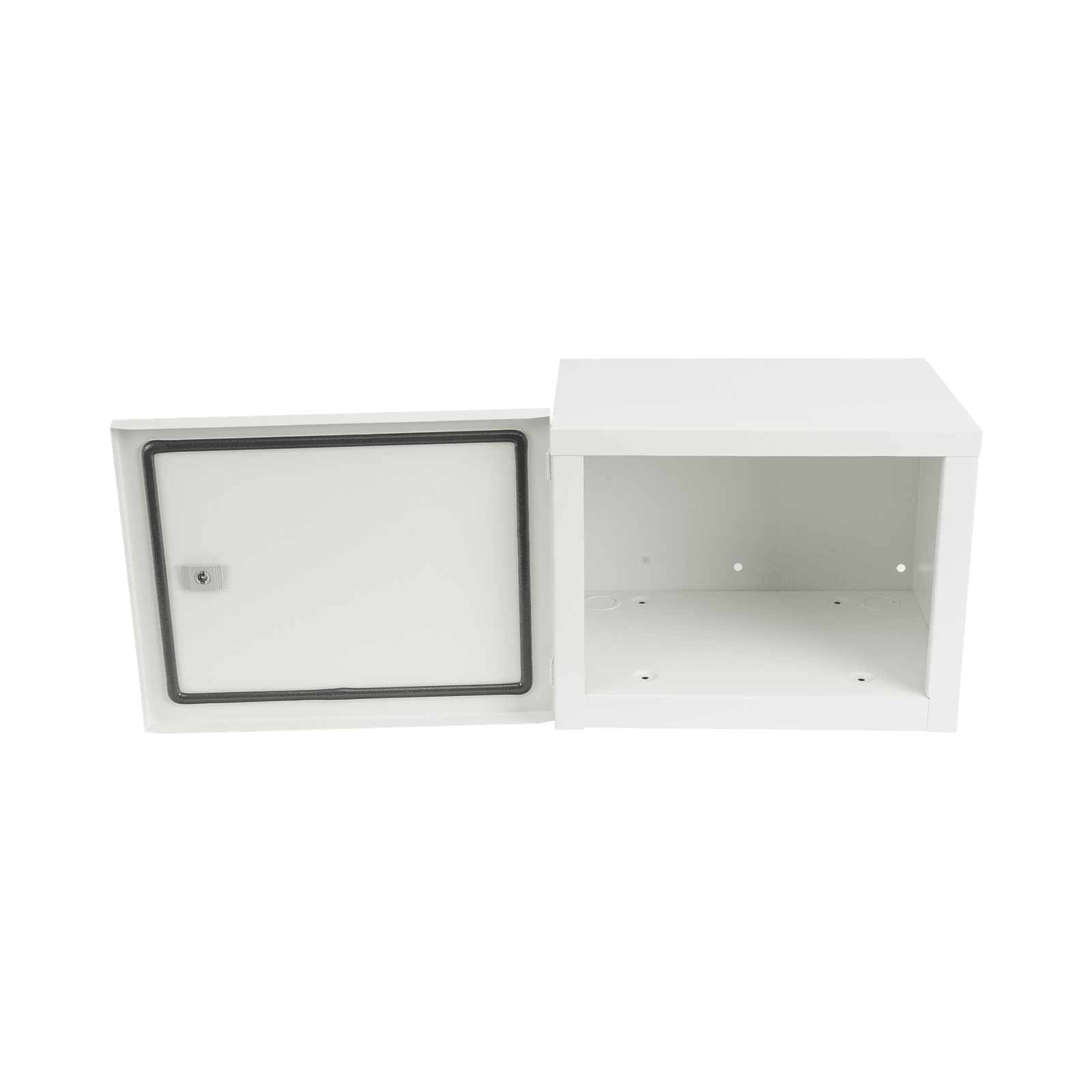 Gabinete para instalación de 2 Baterías PL4012, Fabricado en Lámina Galvanizada, Opción para montar en poste (No incluido) EI-PCB-04-03-03-W3 - EPCOM INDUSTRIAL