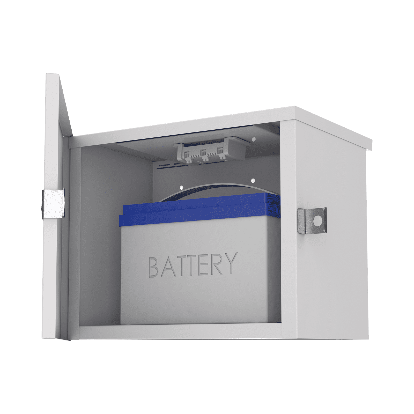 Gabinete de Acero Galvanizado, para Instalación de 1 Batería PL110D12, (550 x 420 x 290 mm) Instalación en piso o poste, accesorios (No incluidos) EI-PCB-04-04-03-W3 - EPCOM INDUSTRIAL