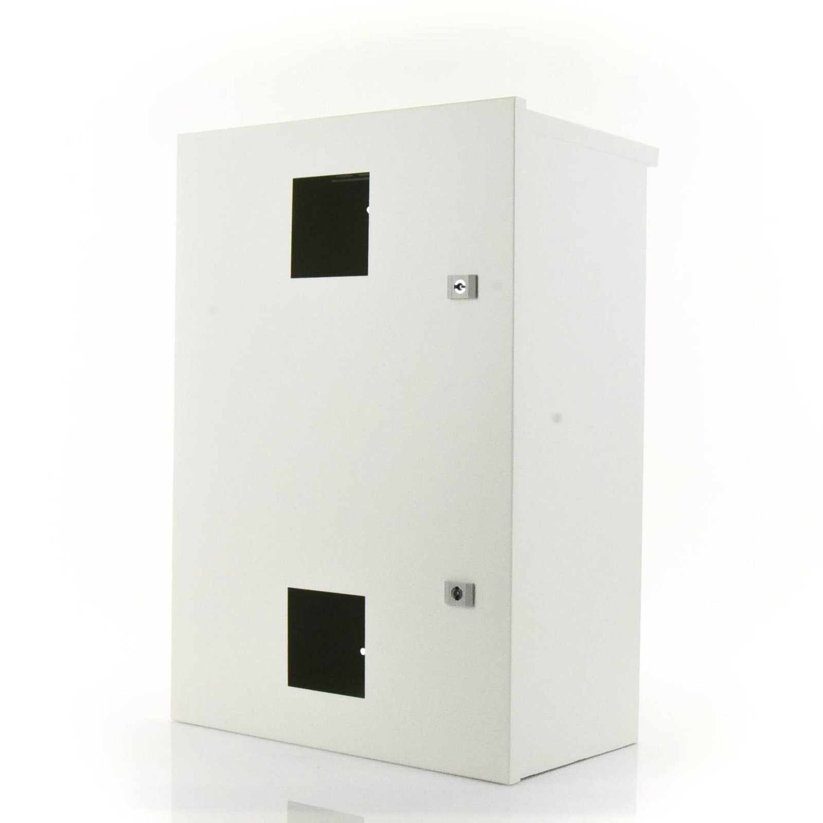 Gabinete para instalación de 2 Baterías PL110D12, Fabricado en Lámina Galvanizada, Accesorios para piso o poste (No incluidos) EI-PCB-04-07-03-W3V - EPCOM INDUSTRIAL
