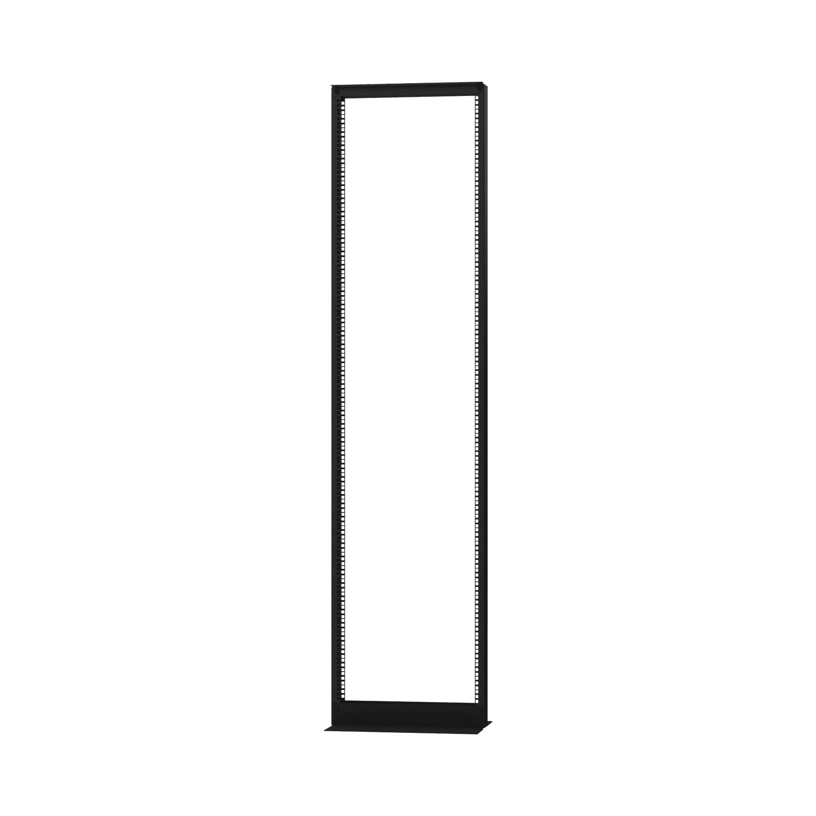 Rack de 2 Postes (Doble Perforación), Estándar 19″, 45 Unidades, Fabricado en Acero, Base “L” para Anclar a Piso. EI-RL-5545-DR - LINKEDPRO BY EPCOM