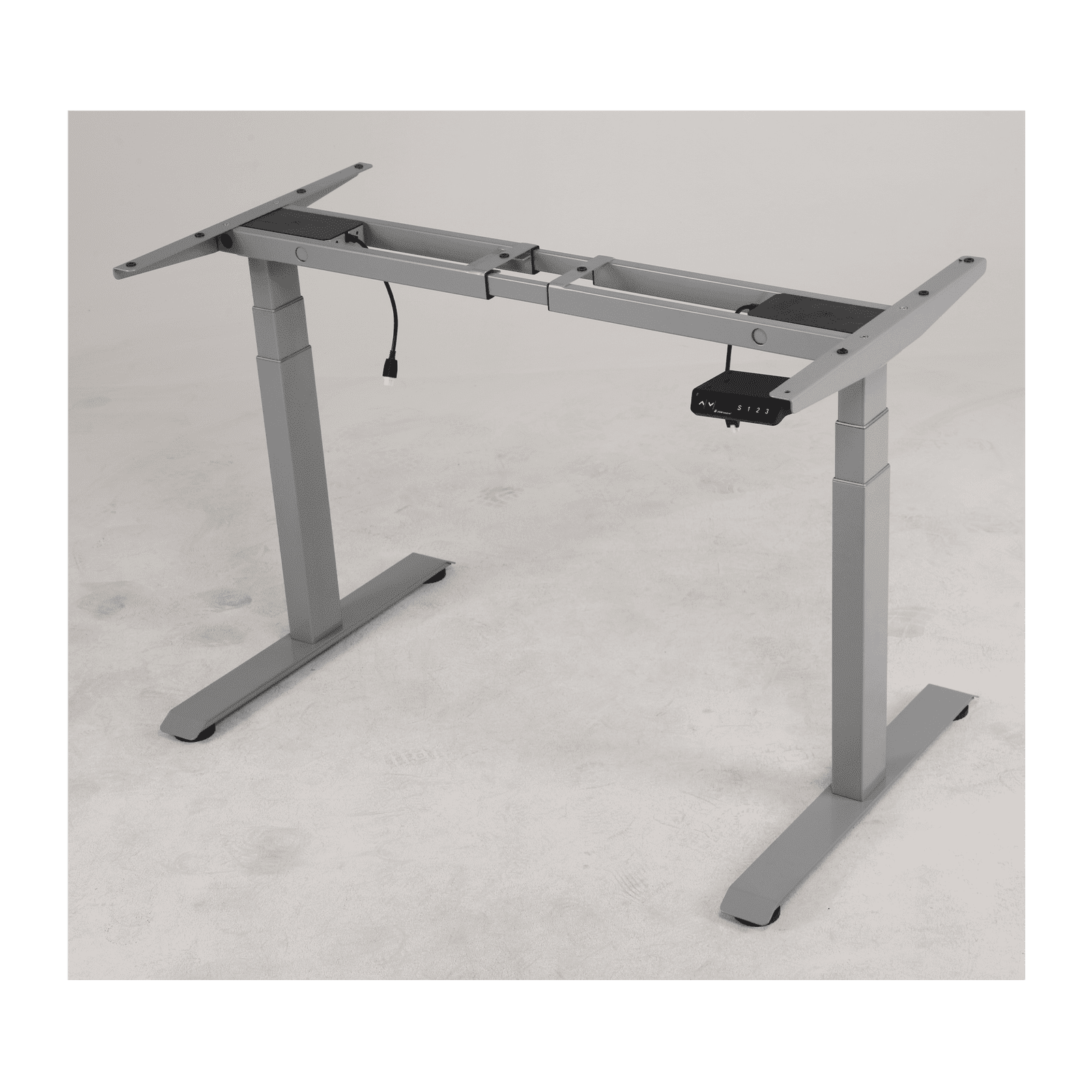Base de Escritorio Motorizado Profesional / Altura Ajustable 60-125cm / Estructura Estable / Funcionamiento Suave / 3 Preset de Posiciones / Color Gris / Soporta hasta 100Kg de carga EM33-2A3 - EPCOM INDUSTRIAL