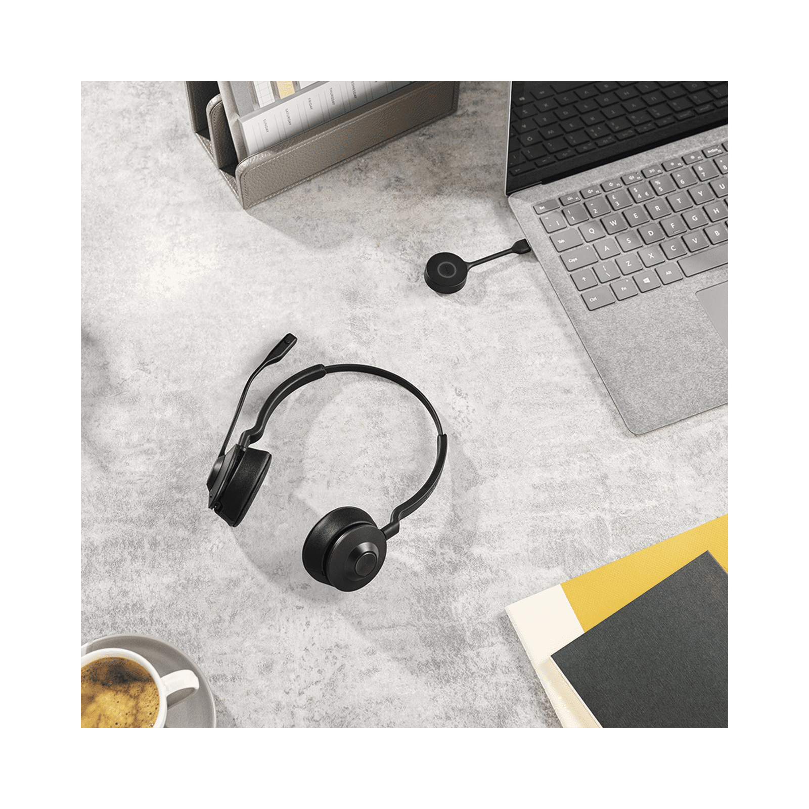 Jabra Engage 55, Auricular stereo versión MS con aislamiento de ruido activa, adaptador DECT USB-A (9559-450-125) ENGAGE55-MS-STEREO-A - JABRA