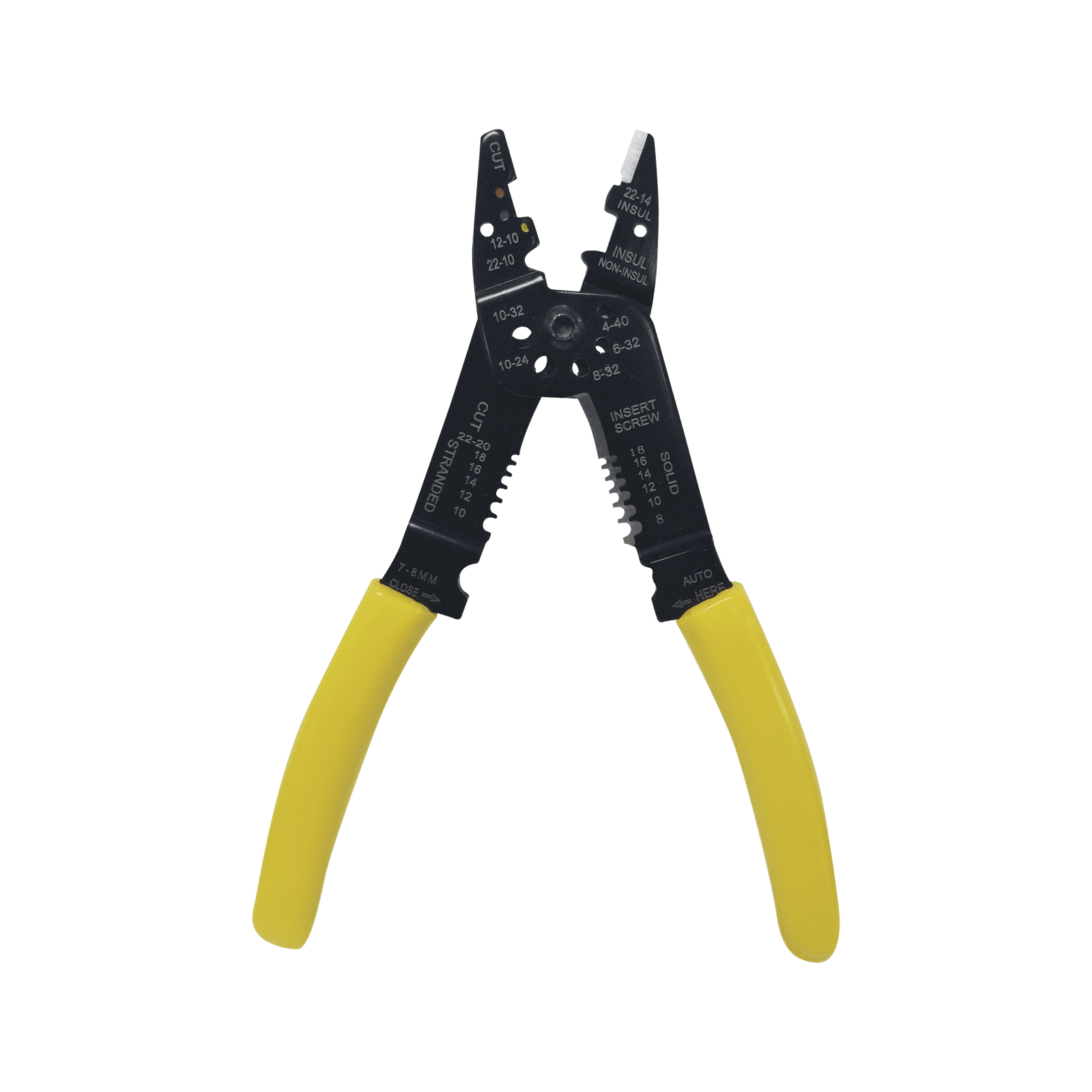 Pinza Cortacables / Pelacables 10 a 22 AWG con Plegador de Conectores. EP204B - EPCOM POWERLINE