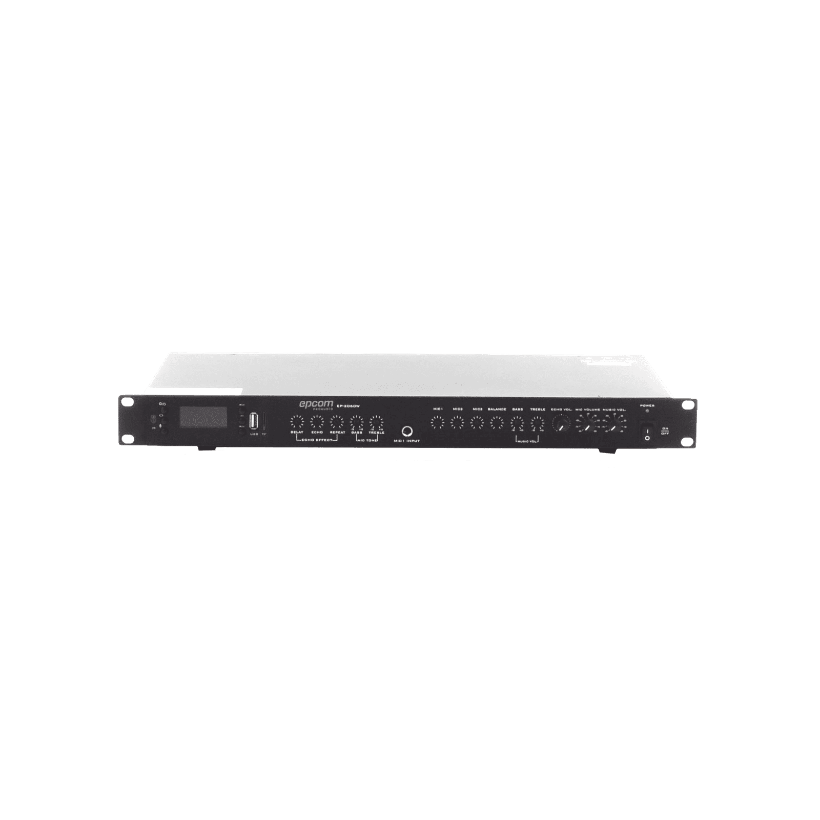 Amplificador de Audio | 2 x 60W | Baja Impedancia 4 – 8Ω | Reproductor Bluetooth, USB, SD | Efectos Integrados Delay, Echo, Repeat EP2060W - EPCOM PROAUDIO