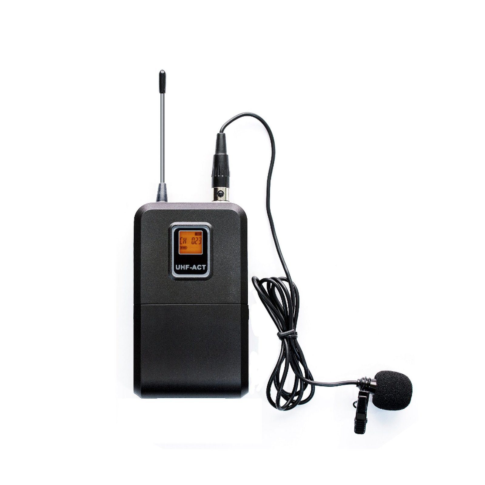 Kit de Microfonía inalámbrico | 2 Micrófonos de Lavalier | Receptor UHF | Pantalla LCD | 200 Canales | Gran cobertura EP521UL - EPCOM PROAUDIO