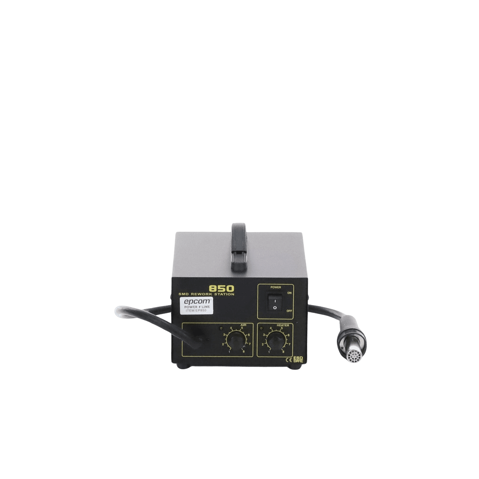 Estación para soldar SMD (Aire caliente) de 20W con 4 boquillas. EP-850 - EPCOM POWERLINE