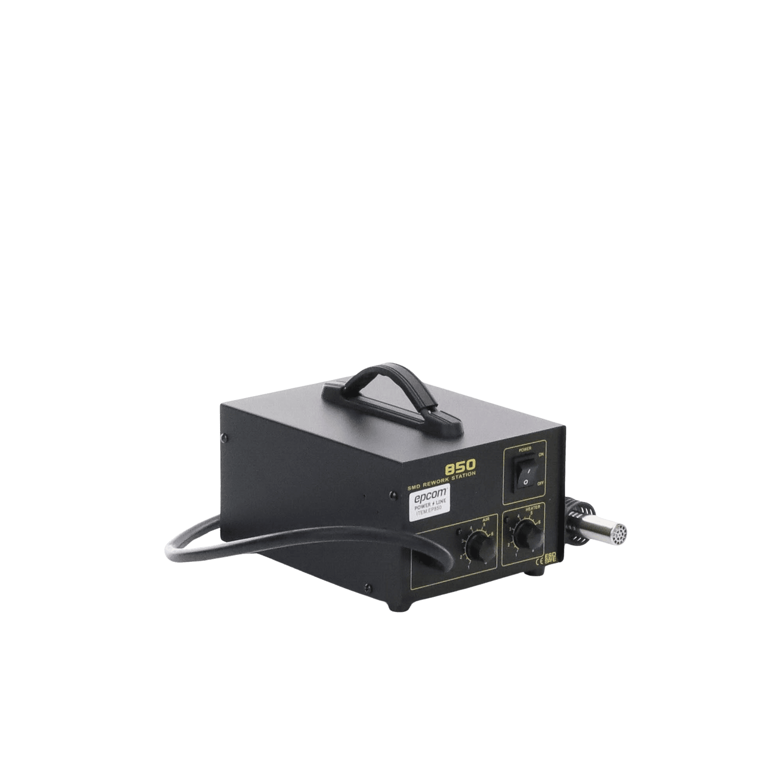 Estación para soldar SMD (Aire caliente) de 20W con 4 boquillas. EP-850 - EPCOM POWERLINE