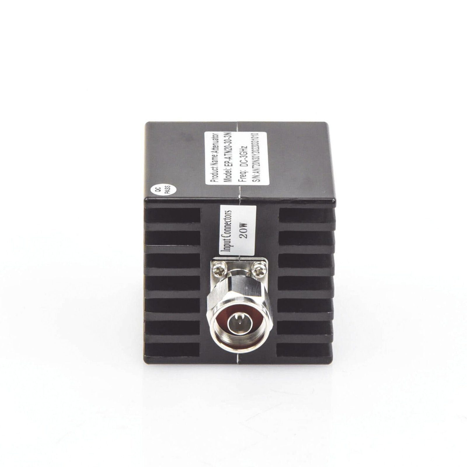 Atenuador en Línea de 30 dB, 20 Watt Máx. CD-3 GHz, Interiores, N Macho-Hembra. EP-ATN-2030-3N - EPCOM