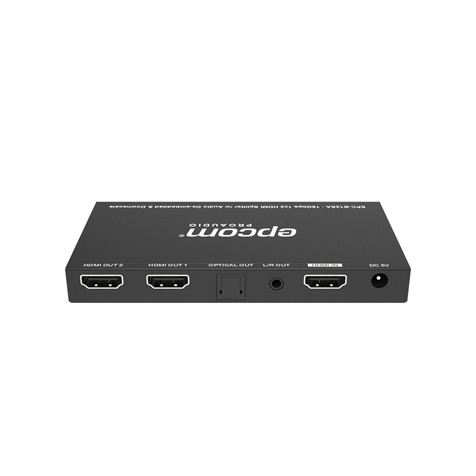 Splitter HDMI 1×2 | 4K@60Hz | Extractor de Audio | Down Scaler | HDR  4:4:4 | EDID | 18Gbps EPC-B12SA - EPCOM PROAUDIO